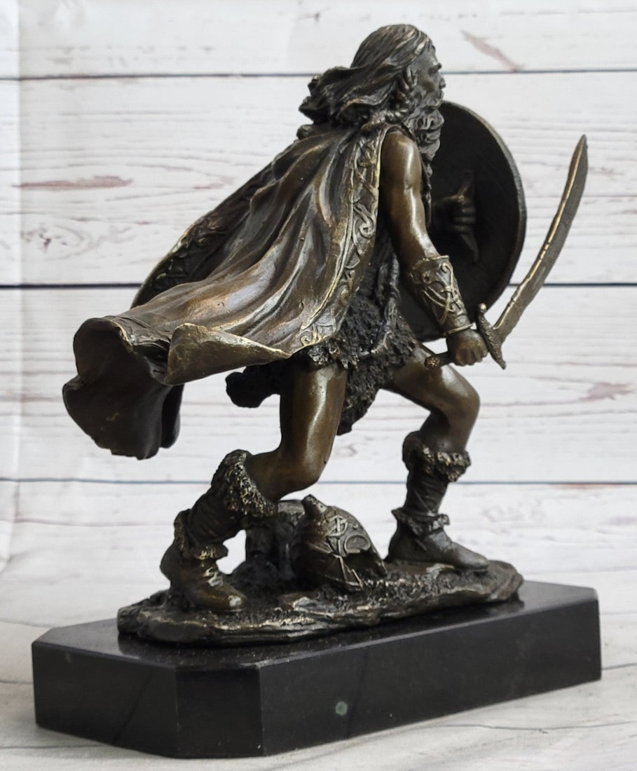 Warrior with Sword Bronze Sculpture - 5