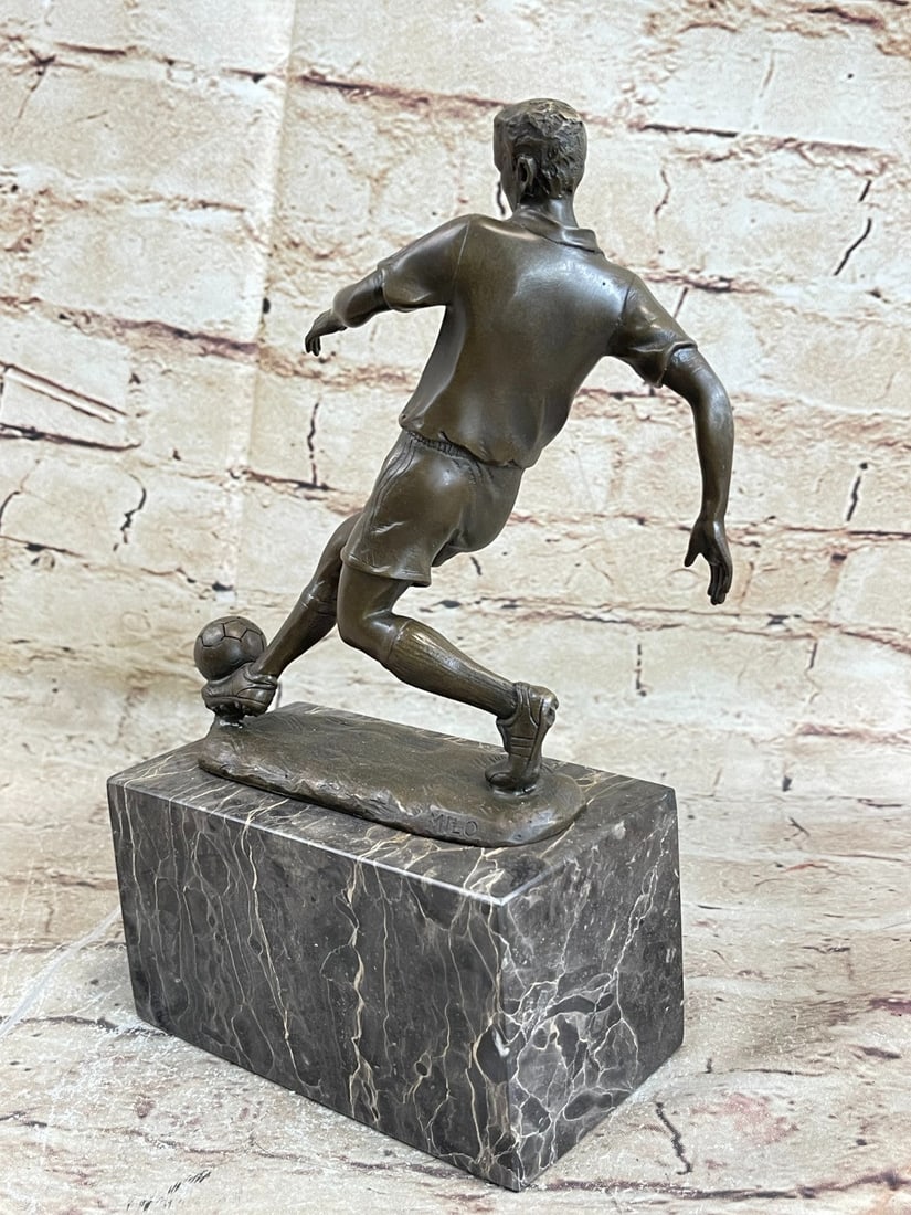 Soccer Player Bronze Figurine - 3