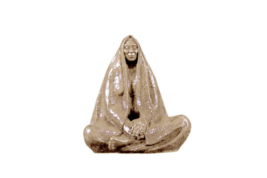 Native American Wise Elder Bronze Statue - 11