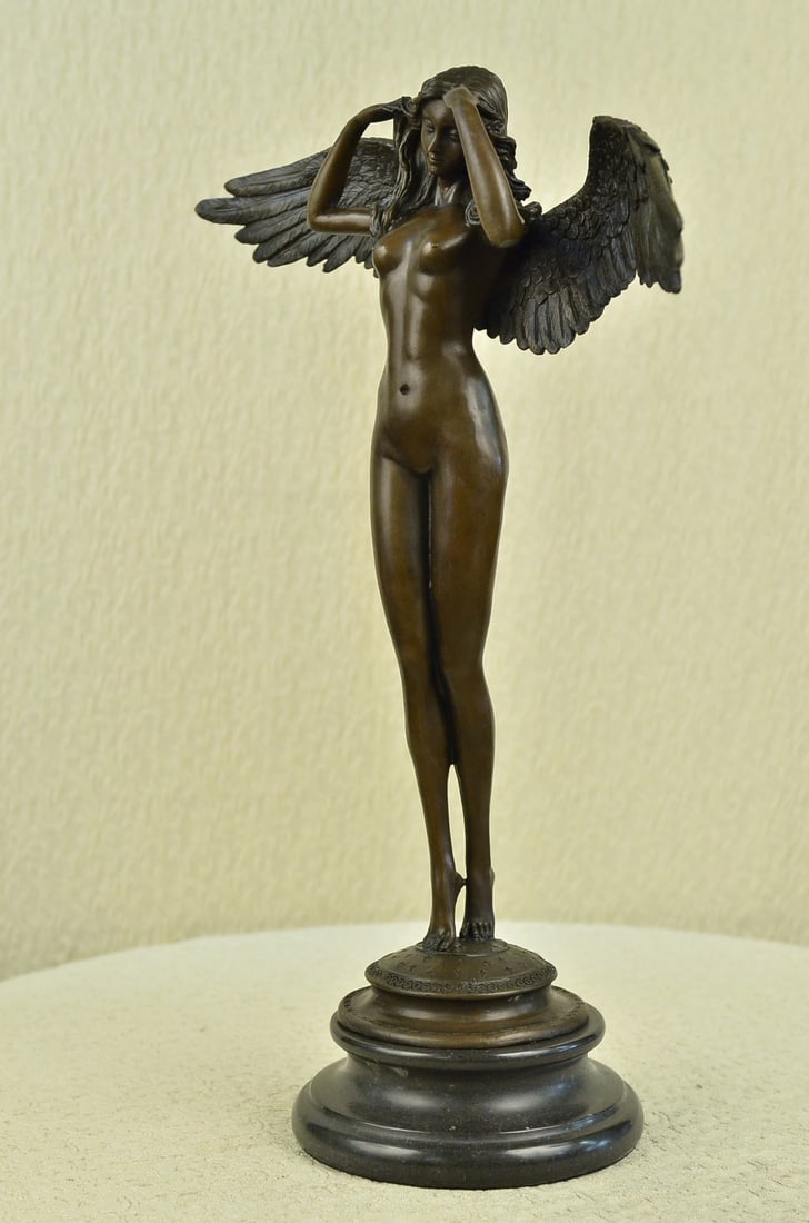 Lady Angel Bronze Statue - 7