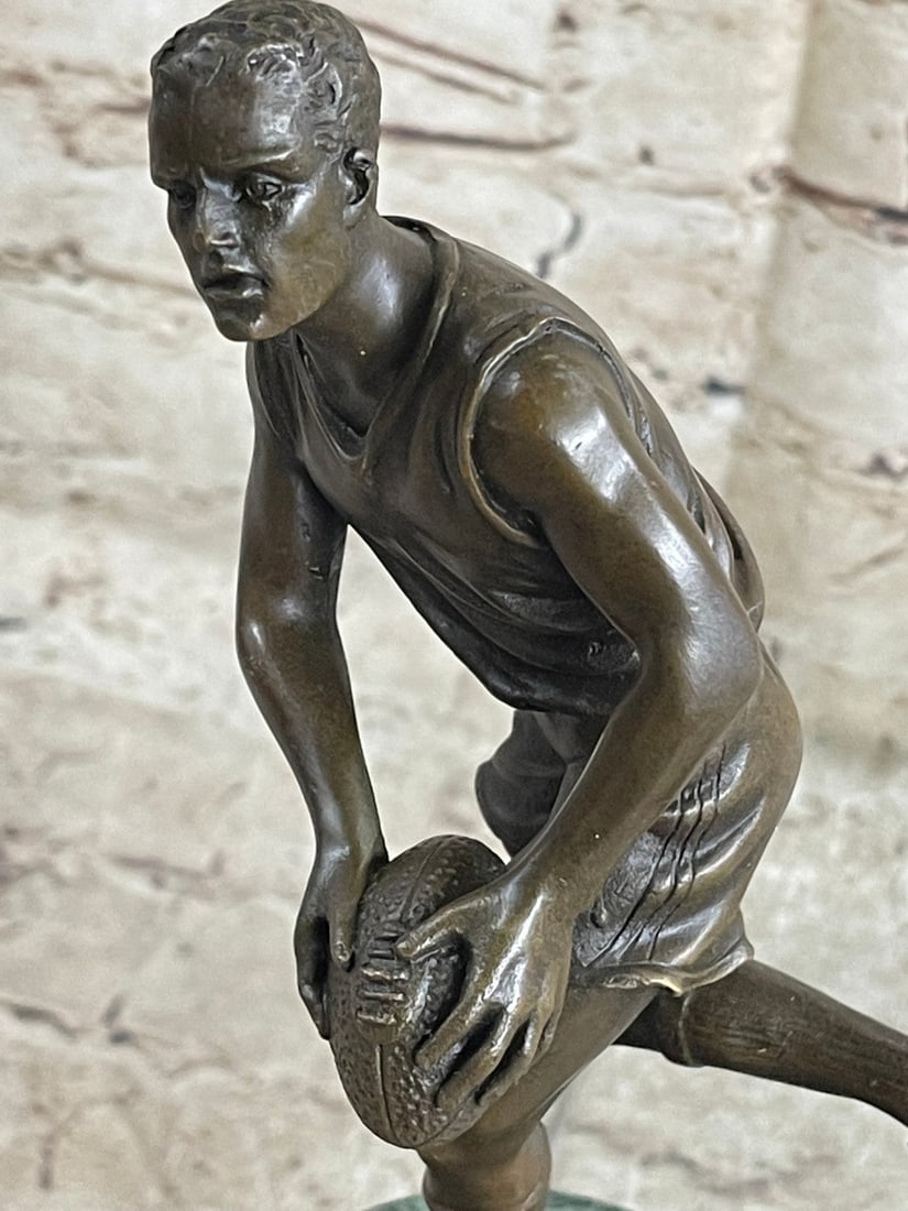 Rugby Player Trophy Bronze Statue - 7