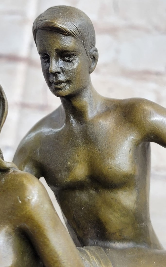 Two Couple Making Love Bronze Sculpture - 5