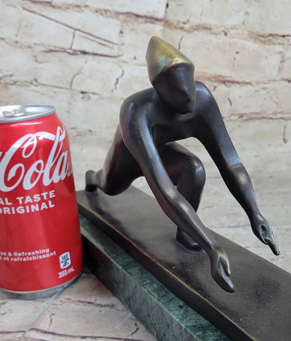 Curling Bronze Sculpture - 2