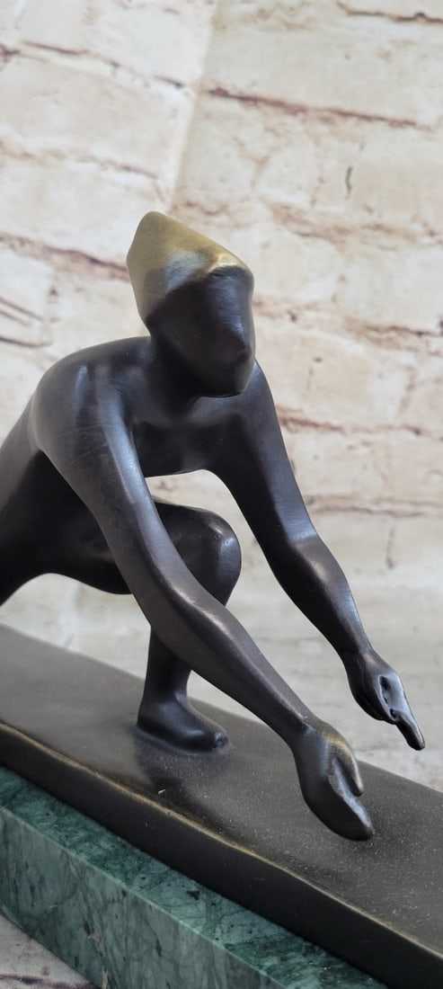 Curling Bronze Sculpture - 6