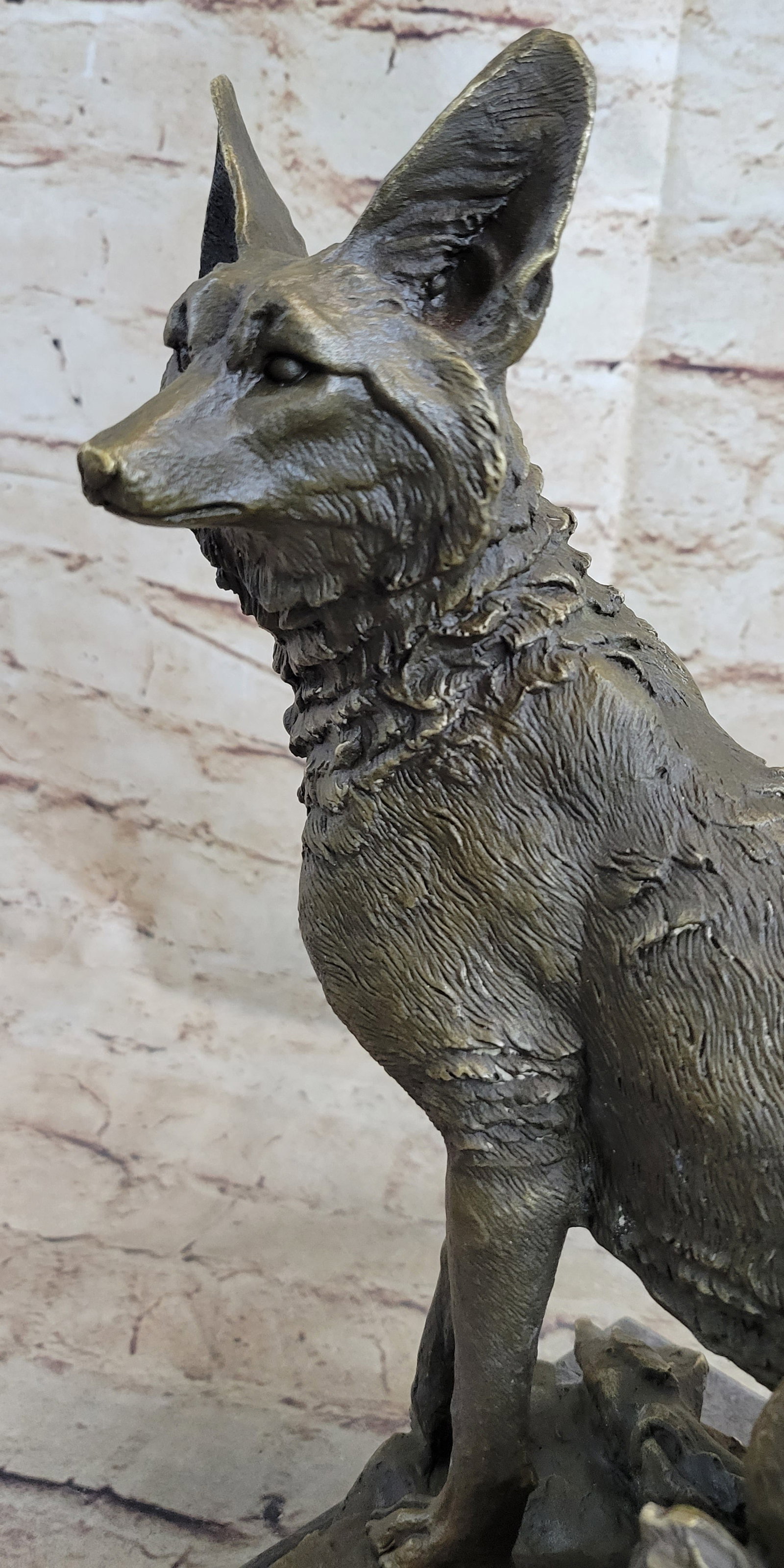 Fox Sitting Bronze Sculpture - 7