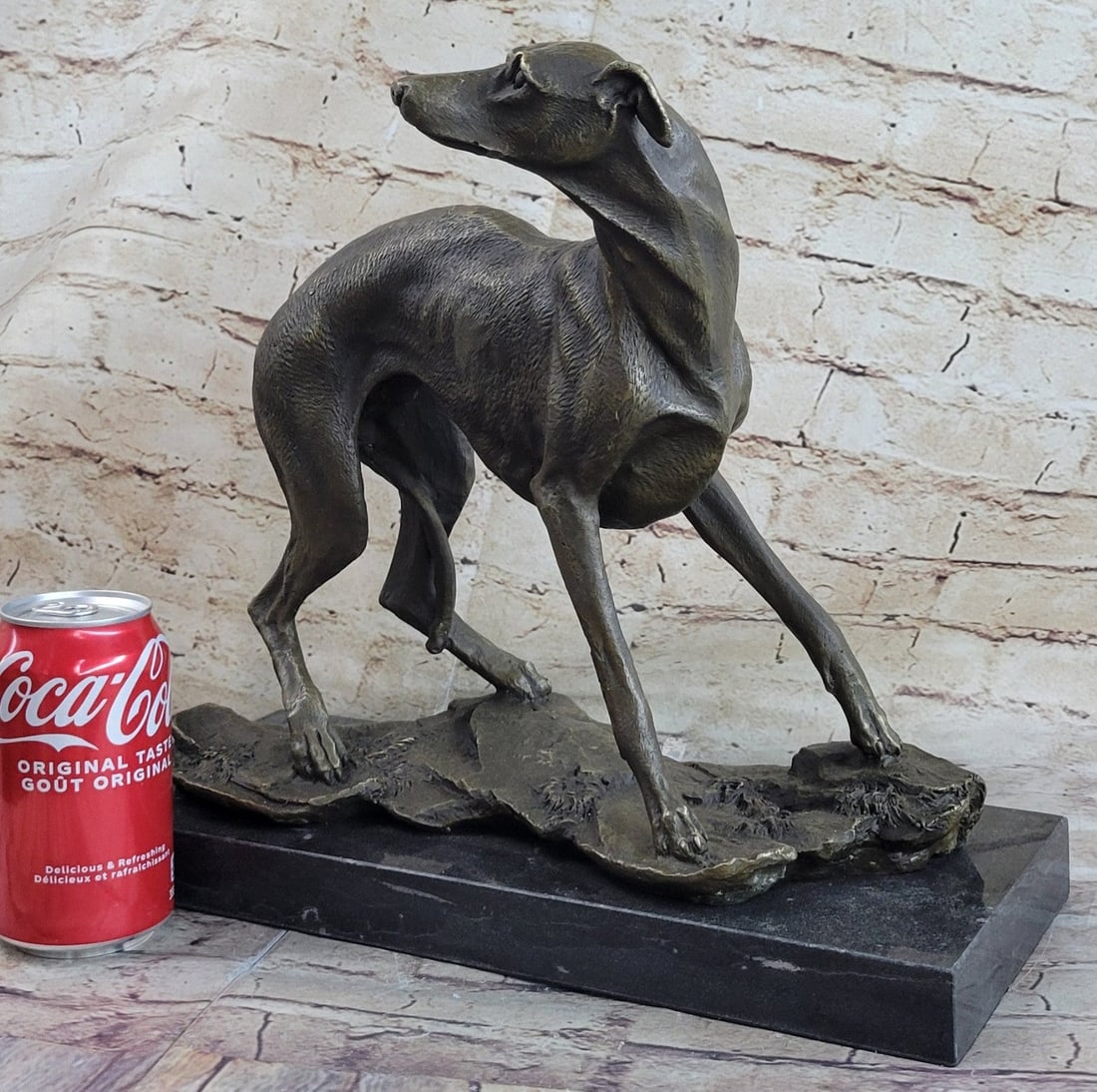 Greyhound Whippet Bronze Statue - 2