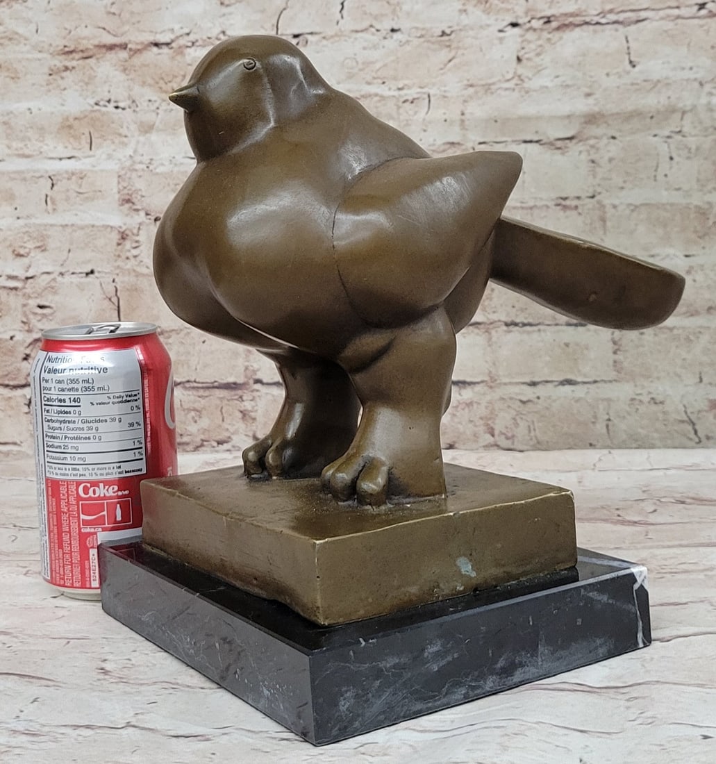 Bird Bronze Statue on Mrble Base - 2