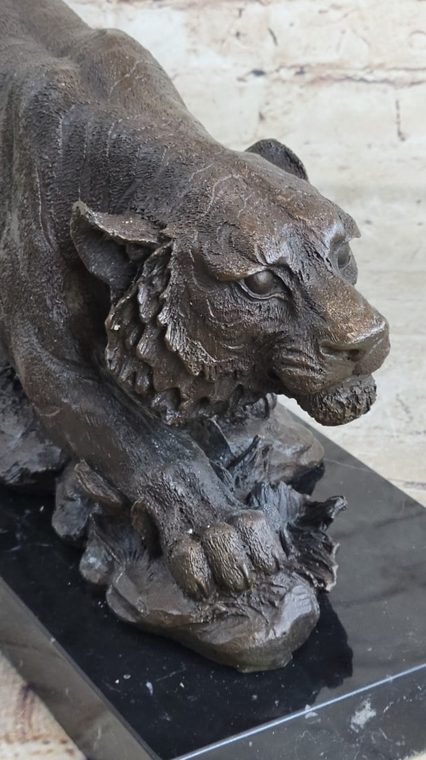 Leopard Bronze Statue - 7