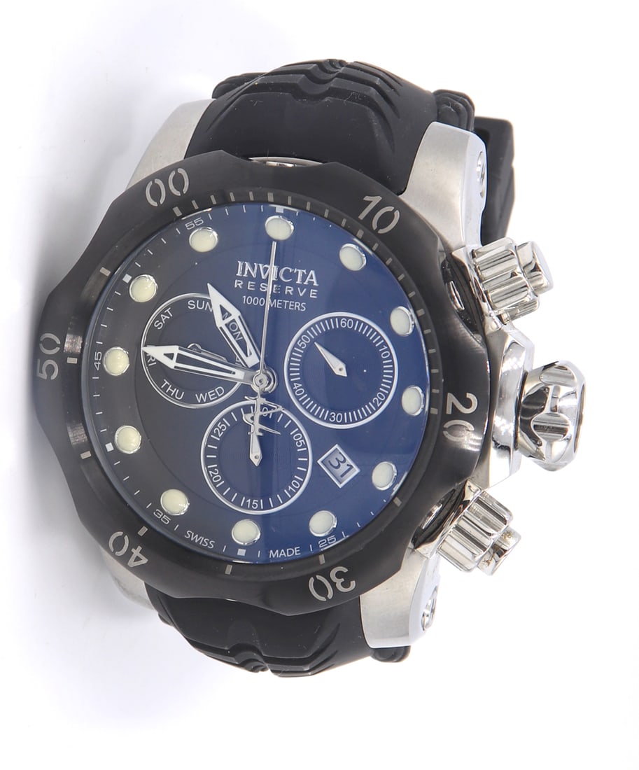 Invicta Reserve Venmo Quartz Swiss Chronograph Black Dial Watch (1 of 8)