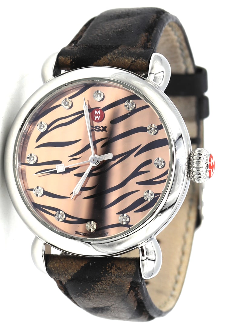 Michele CSX Tiger 36 quartz with diamond markers watch (1 of 7)
