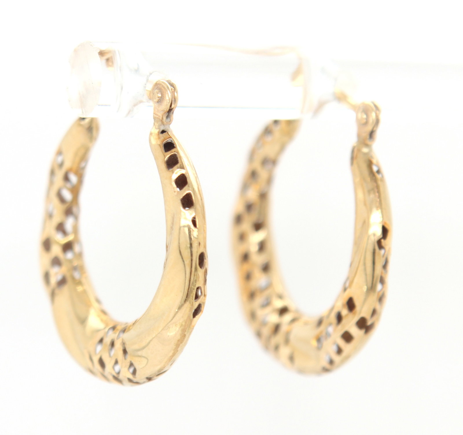 14kt Yellow gold hoop earrings (1 of 4)