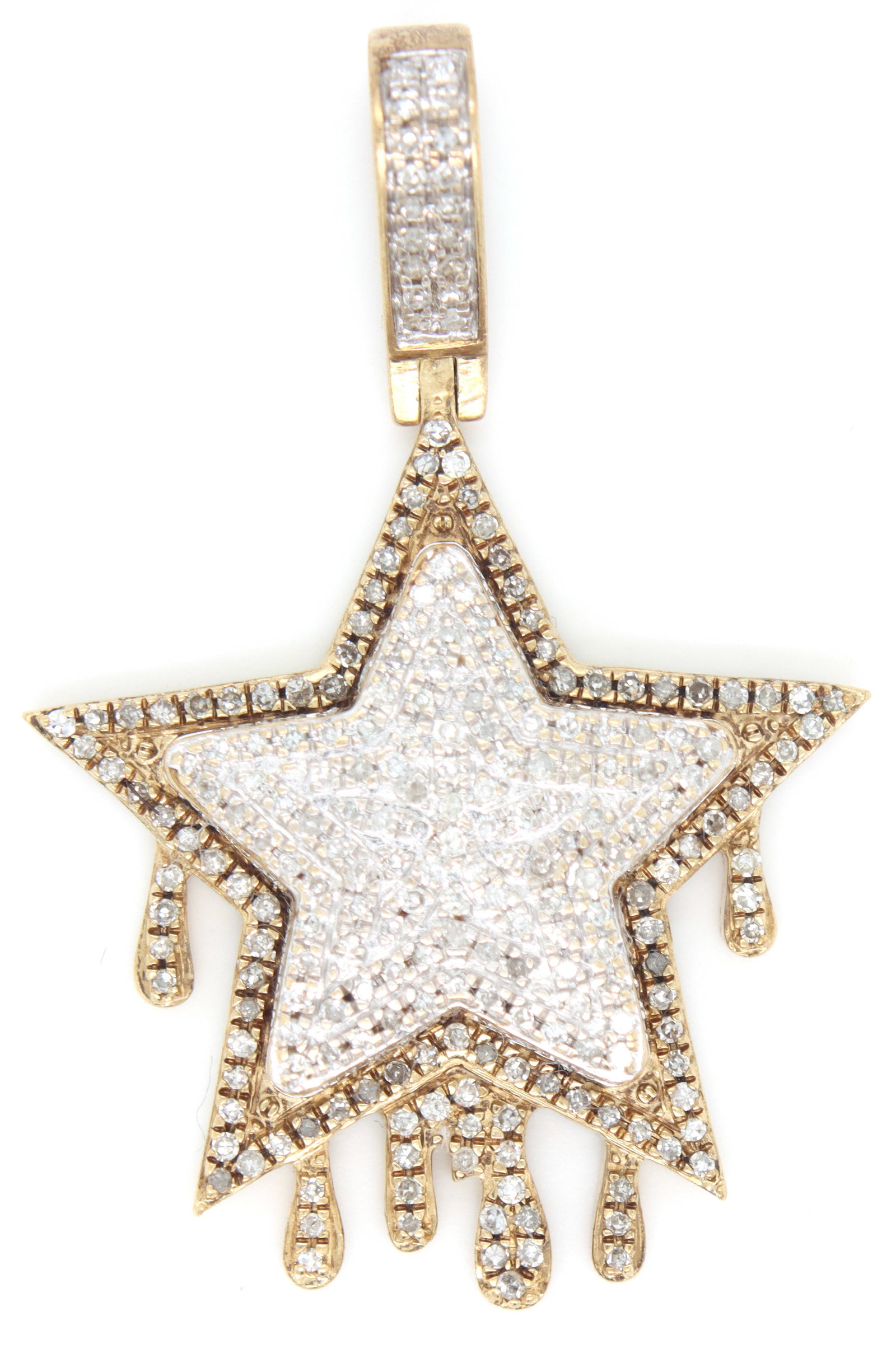 10kt Yellow gold cubic zirconia pendant (1 of 4)