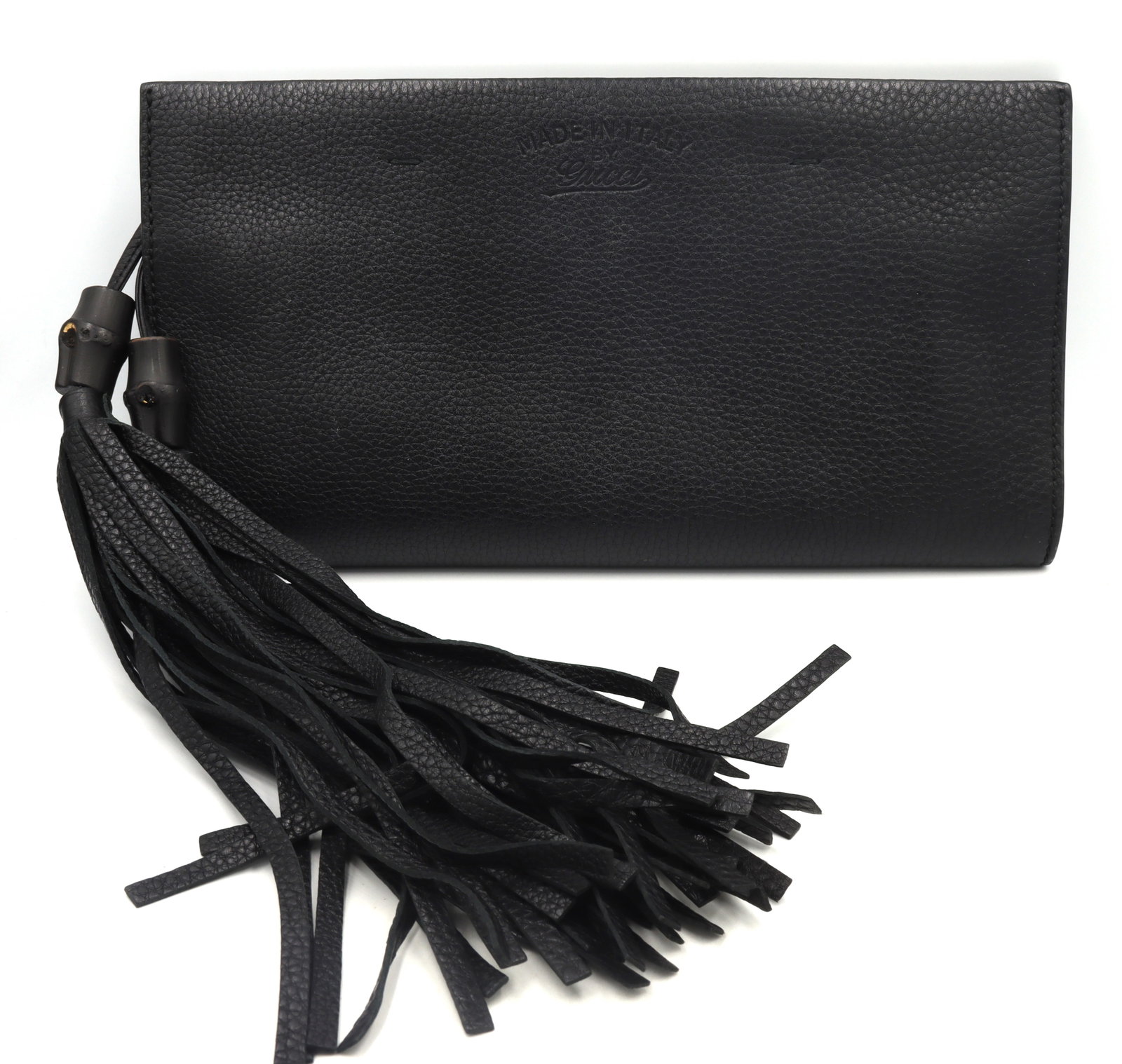 Gucci black leather clutch with Tassel (1 of 6)