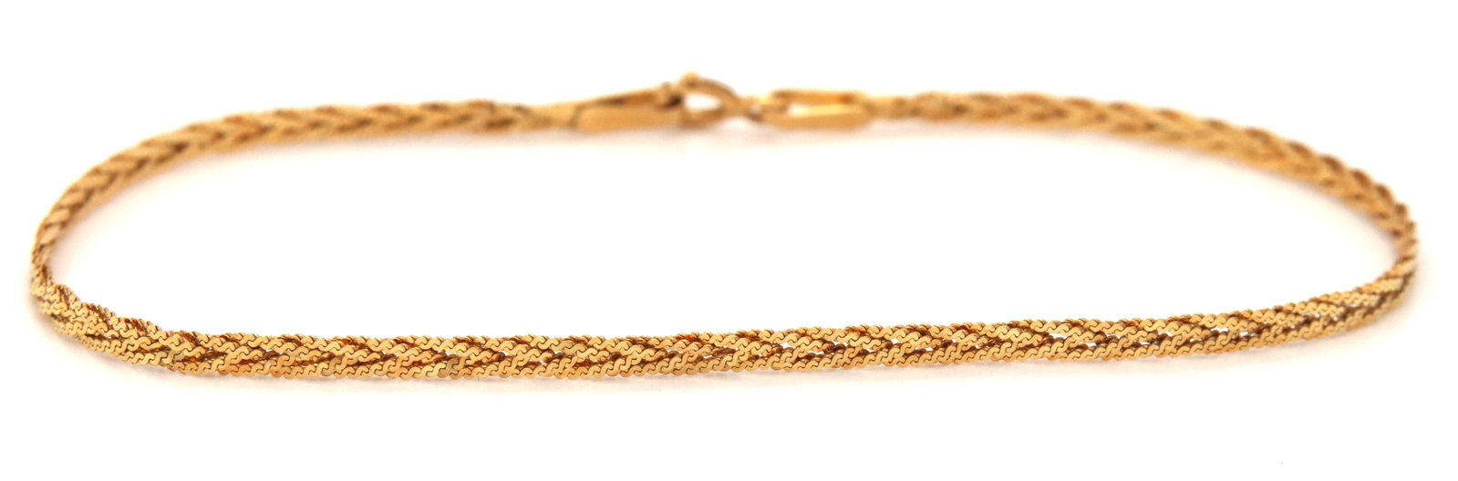 Italian 14kt yellow gold braided bracelet (1 of 4)