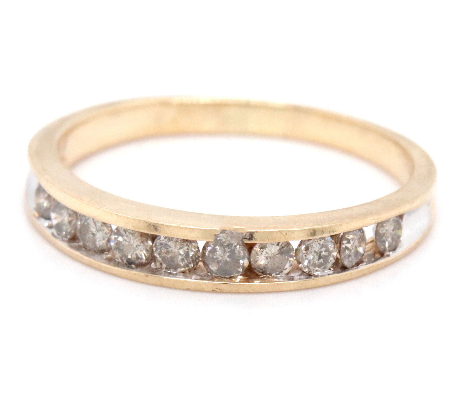10kt Yellow gold diamond band (1 of 4)