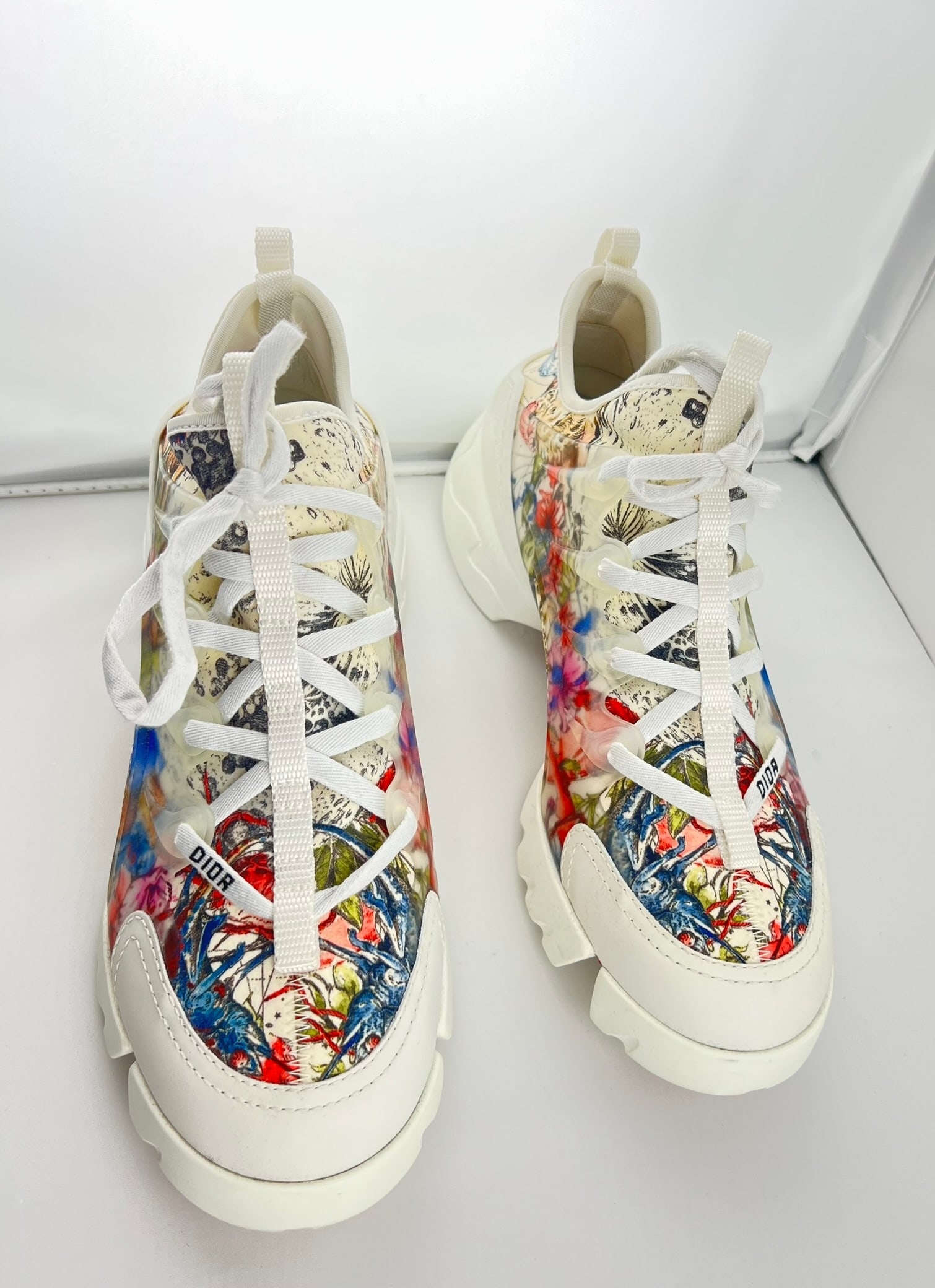 Christian Dior D Connect Zodiac Printed Brand Sneaker: Brand New Christian Dior D-Connect Zodiac Printed White Multicolor Sneakers Made In Italy.? Size 39