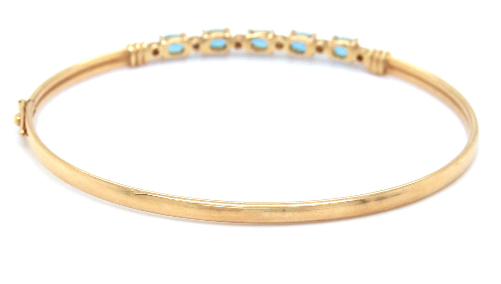 14kt Blue topaz bangle bracelet - 5