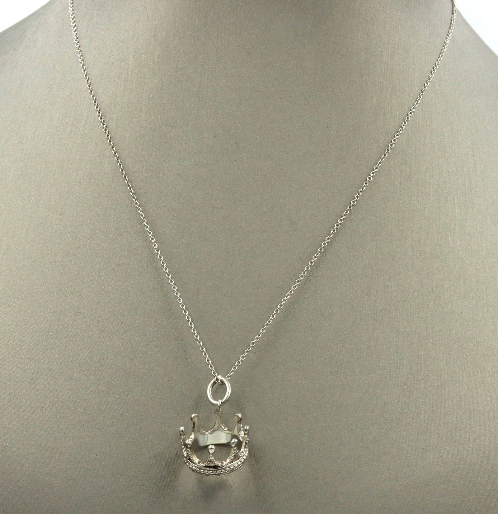 Tiffany & Co Crown charm necklace (1 of 6)