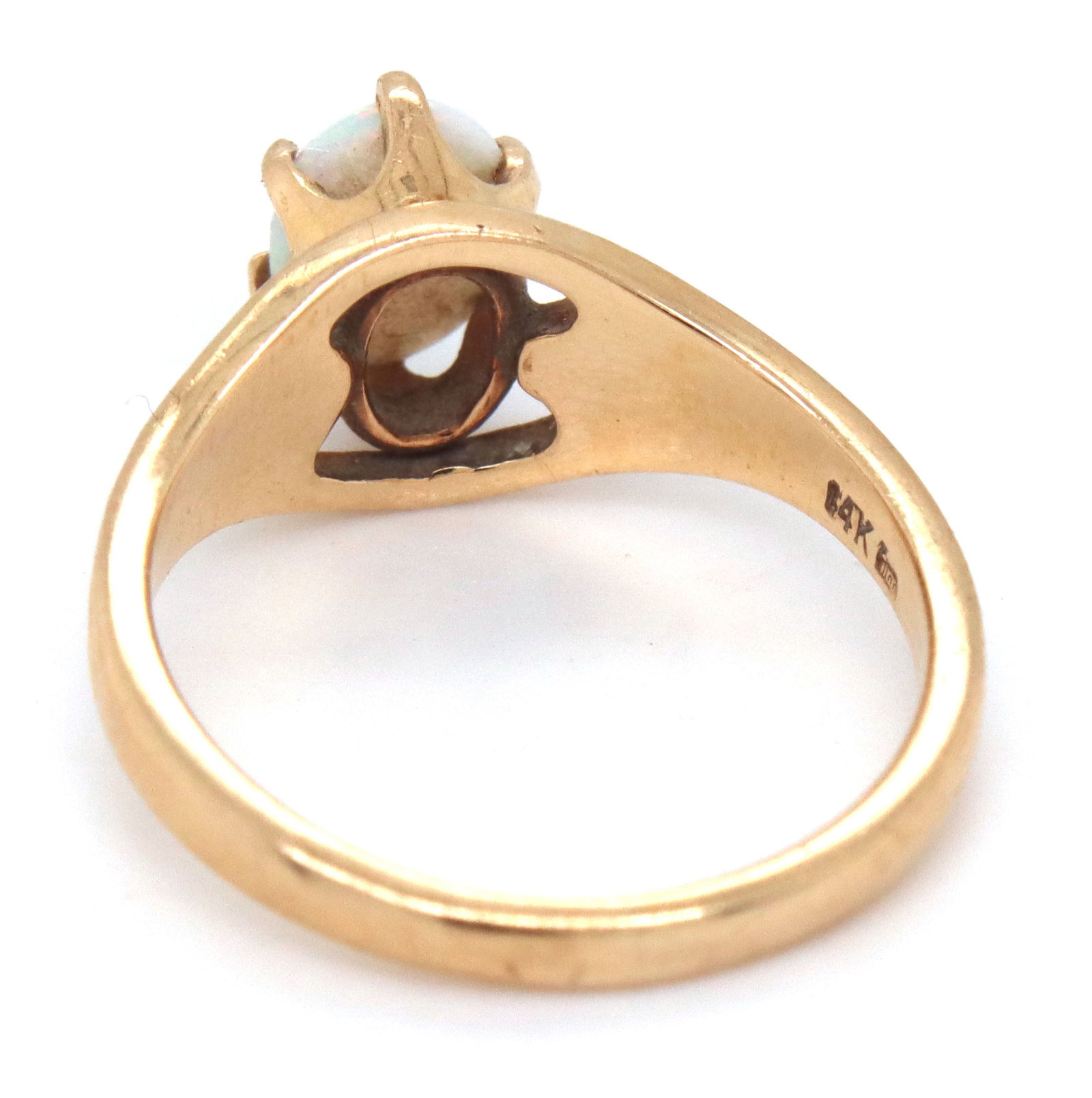 14kt Yellow gold opal ring - 4