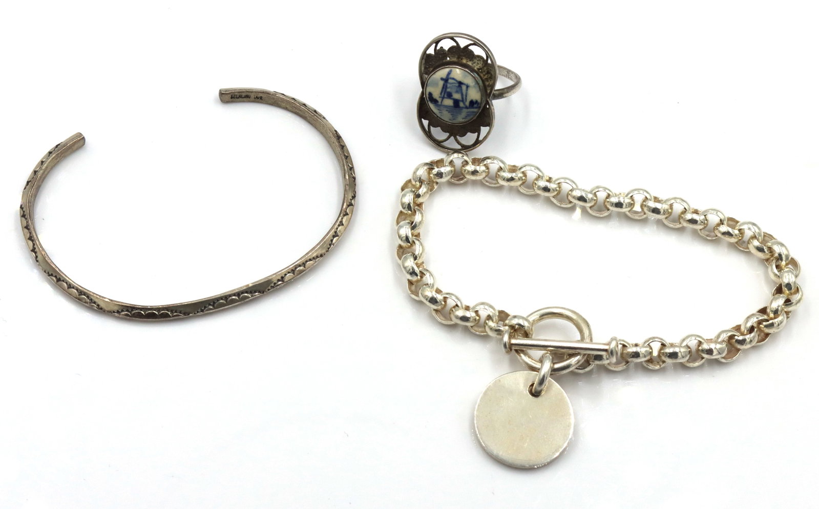 Group lot of Vintage 925 sterling silver jewelry (1 of 8)