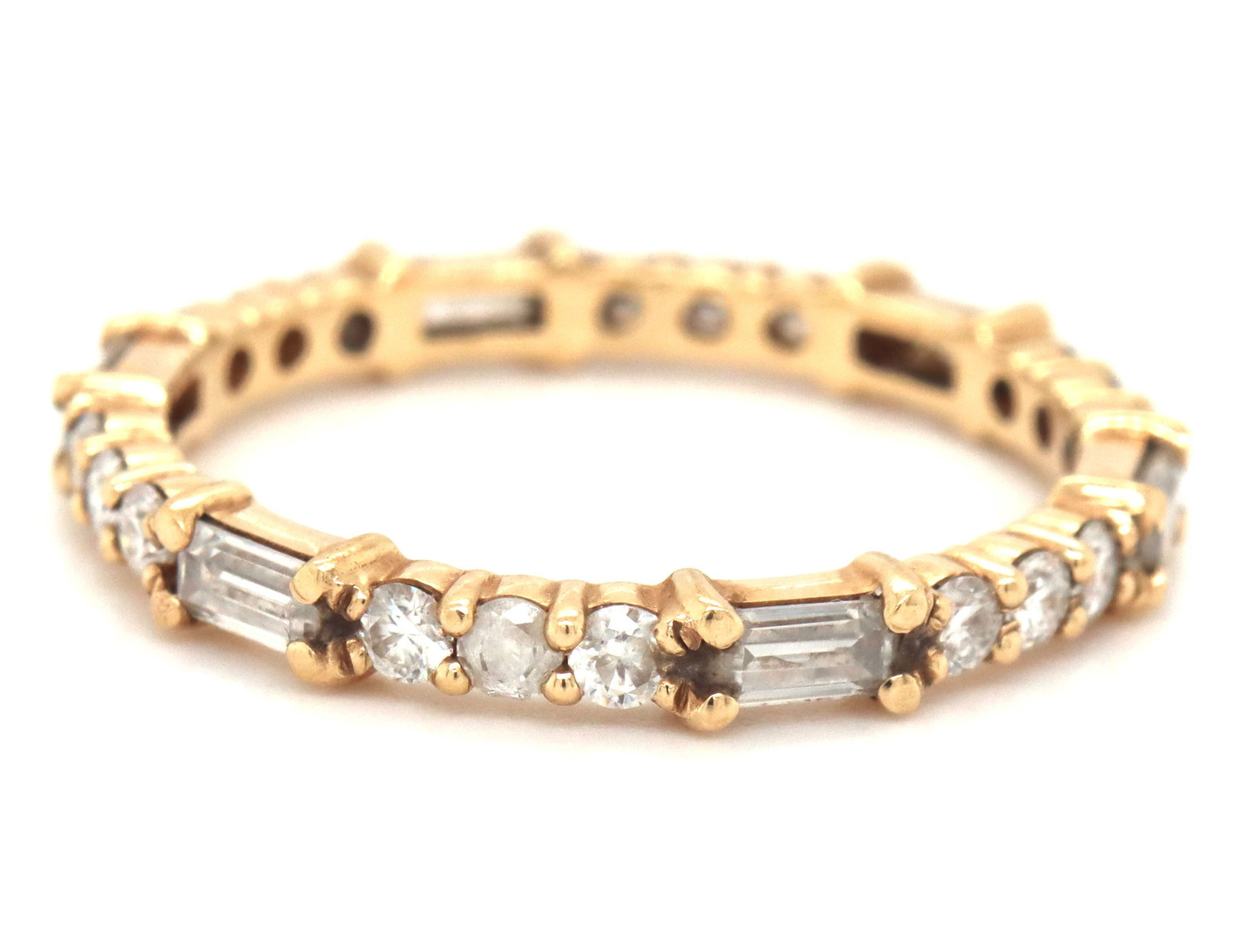 10kt Yellow gold Moissanite band (1 of 3)
