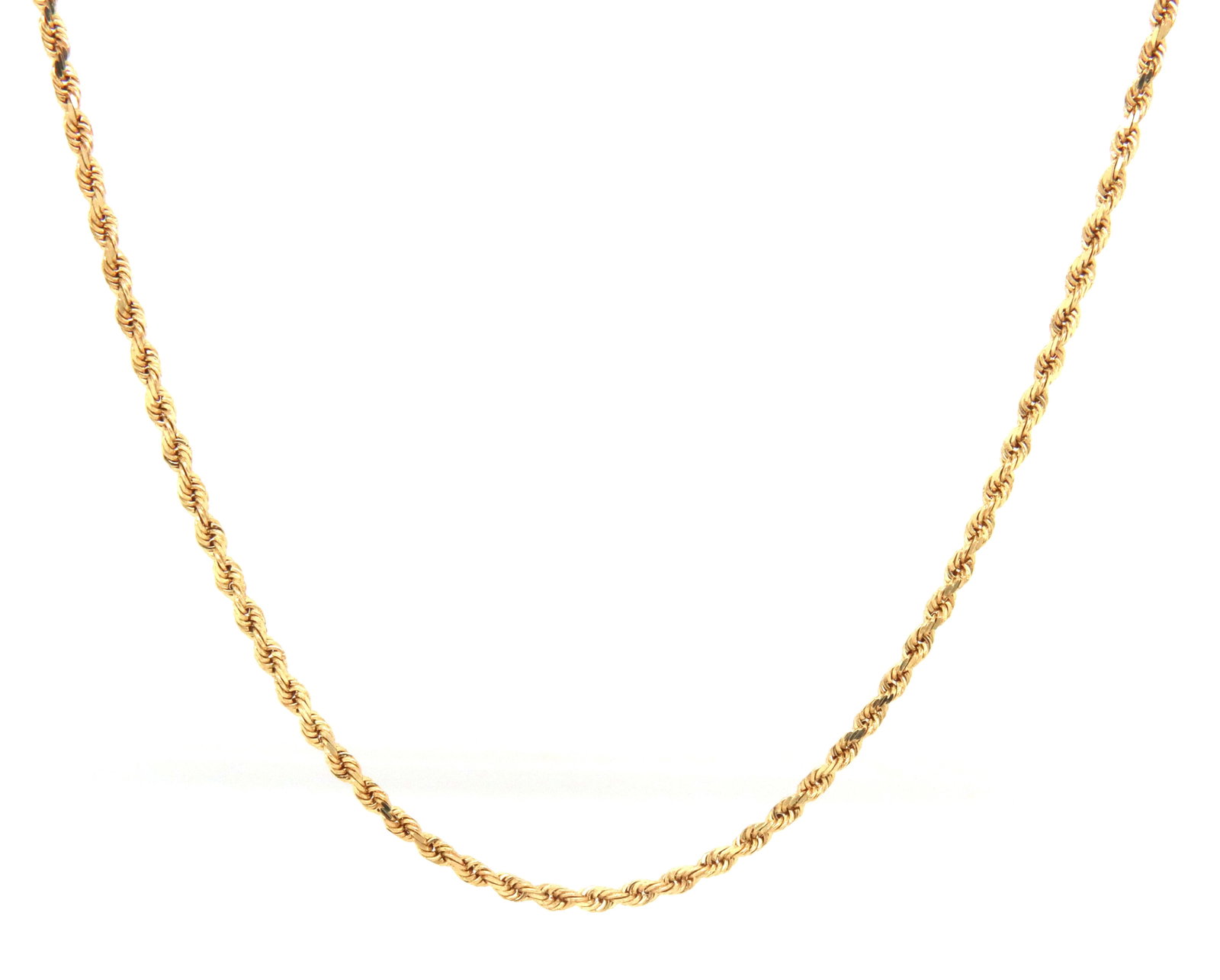 14kt Yellow gold rope chain necklace (1 of 4)