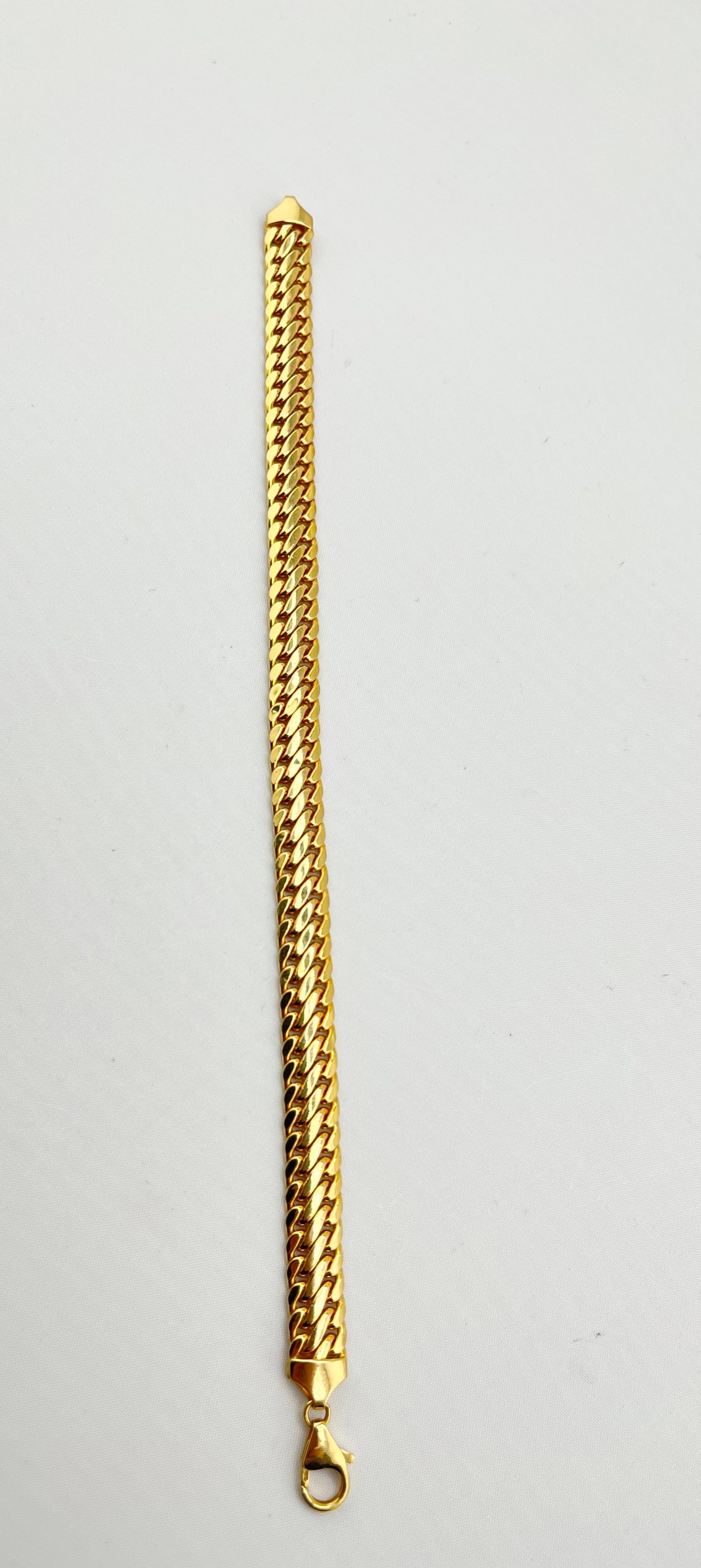 Italian Milor 14KT Yellow Gold 8.5MM Miami Cuban Link Chain Bracelet (1 of 5)
