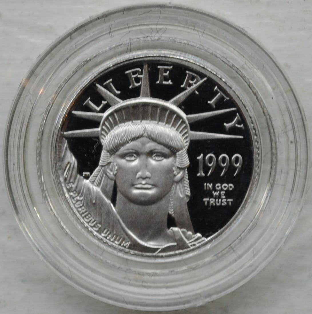 1999-W $10 American Platinum Eagle 1/10 oz ? Lady Liberty ? Proof ? With Box & COA (1 of 3)
