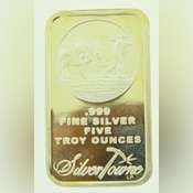 Silver Towne Prospector and Donkey 5 oz .999 Fine Silver Bar (1 of 2)
