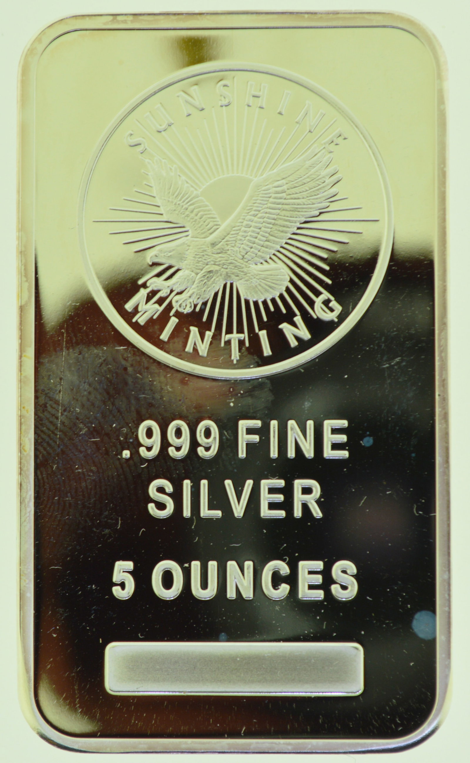 Sunshine Minting 5 oz. 999 Fine Silver Bar (1 of 2)