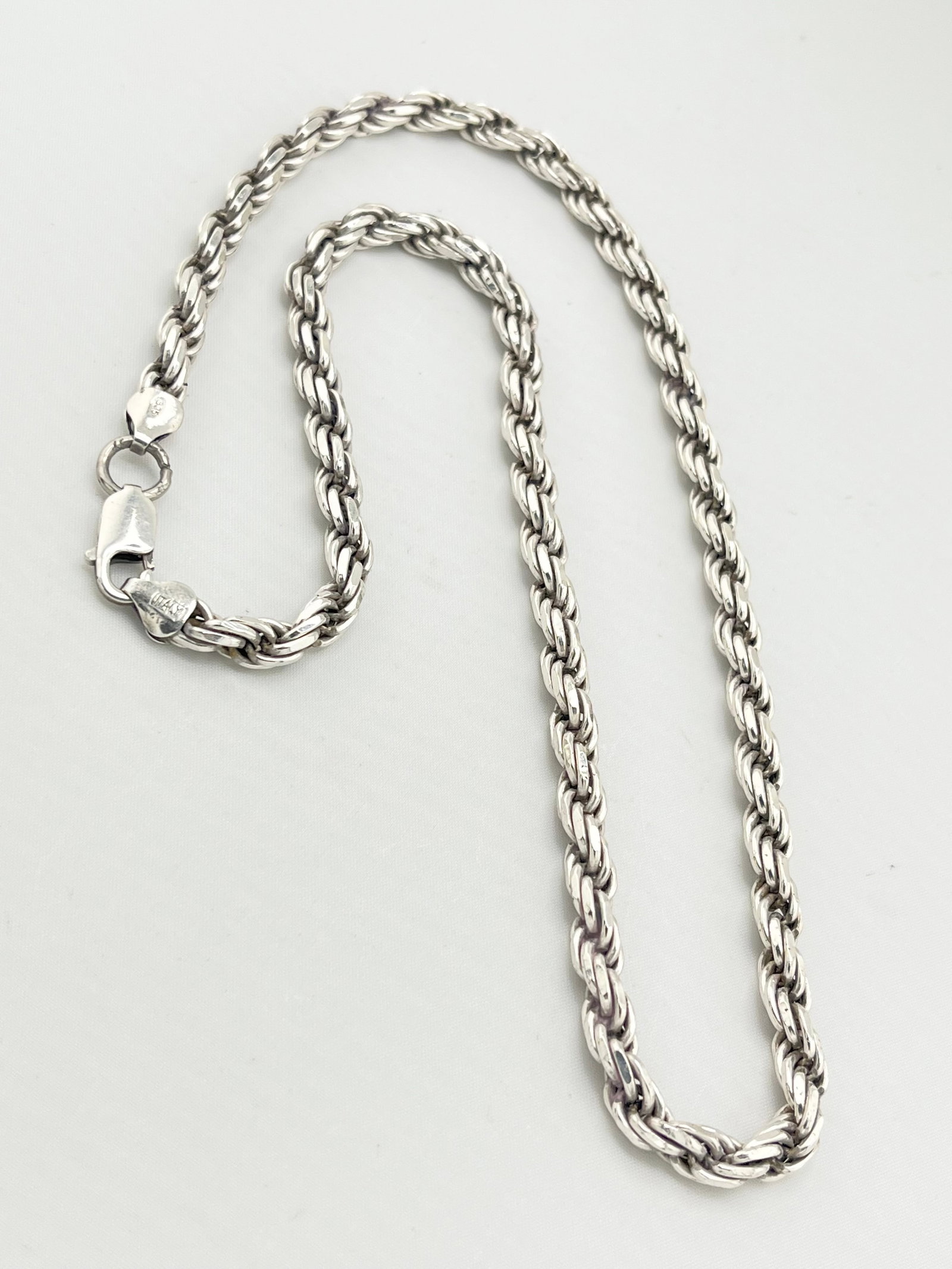 italian 925 Sterling Silver Solid 6MMRope Chain (1 of 4)