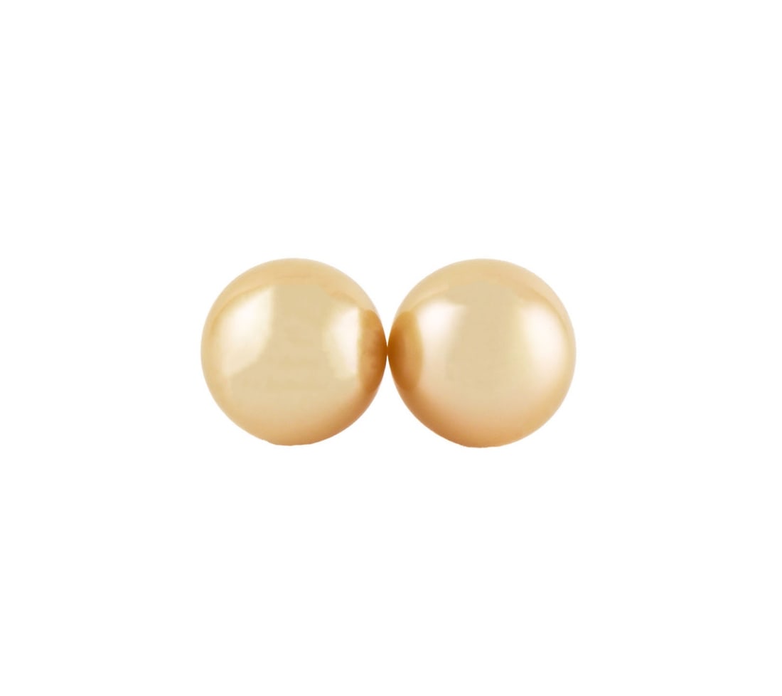 11.0MM Golden South Sea Pearl Stud Earrings in 14K (1 of 3)