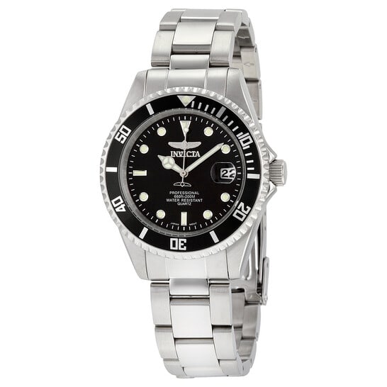 Invicta Pro Diver Black Dial Men's Stainless Steel Watch (1 of 3)