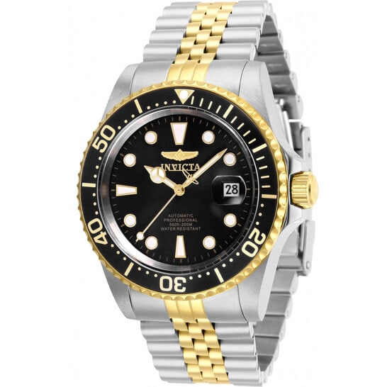 Invicta Pro Diver Automatic Black Dial Two-Tone Stainless Steel Men's Watch (1 of 2)