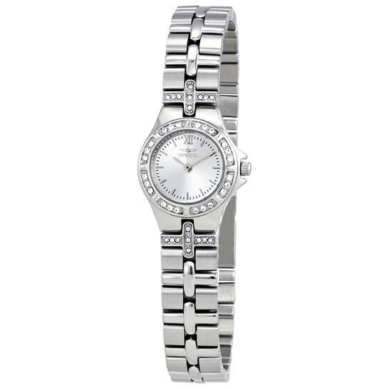 Invicta Wildflower Women?s Crystal Stainless Steel Watch ? Silver Dial (1 of 3)