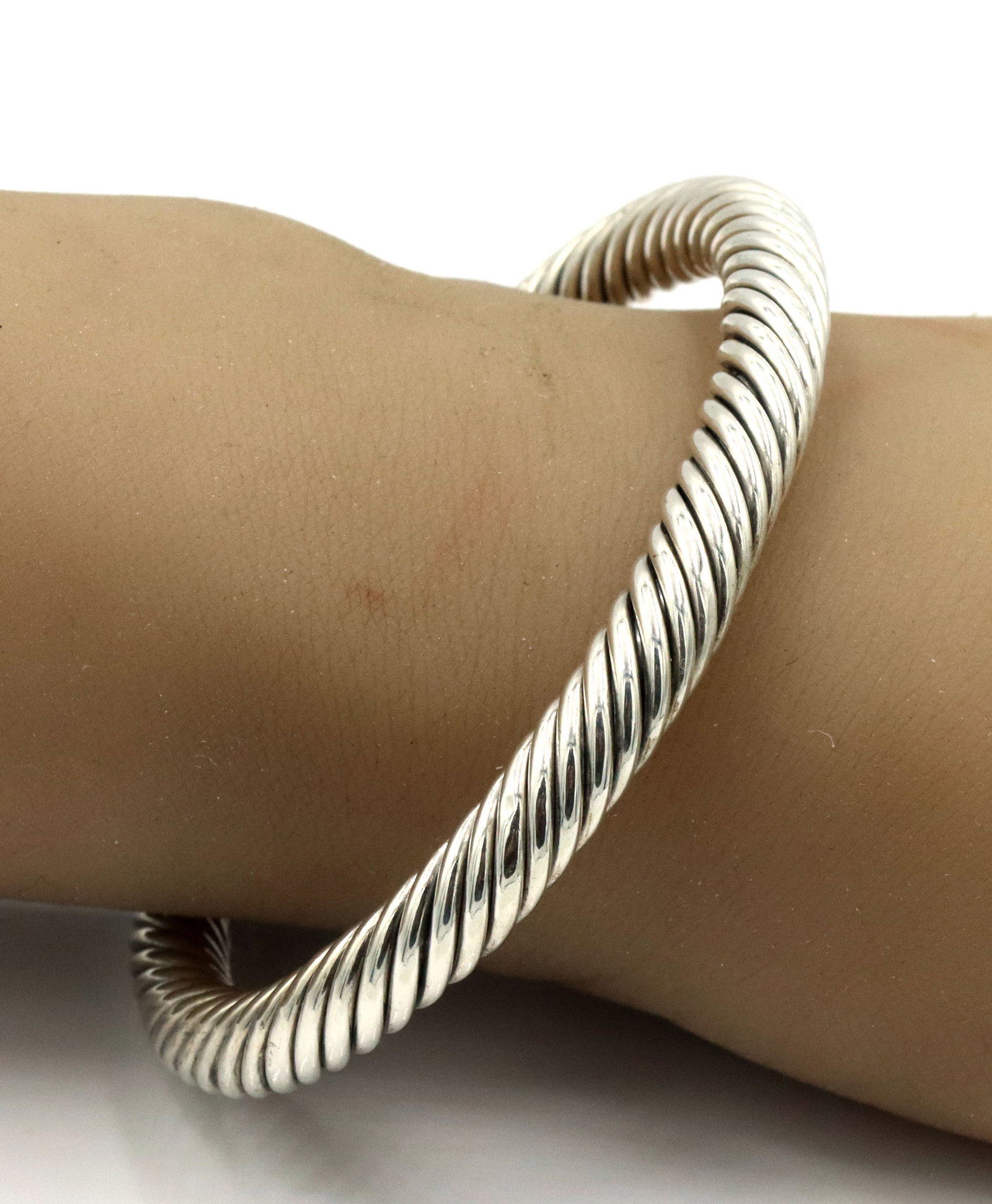 David Yurman 7mm 2-tone cuff bangle - 2