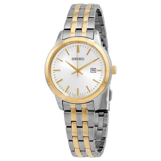 Seiko Classic Women?s Two-Tone Stainless Steel Quartz Watch White Dial 30mm (1 of 3)