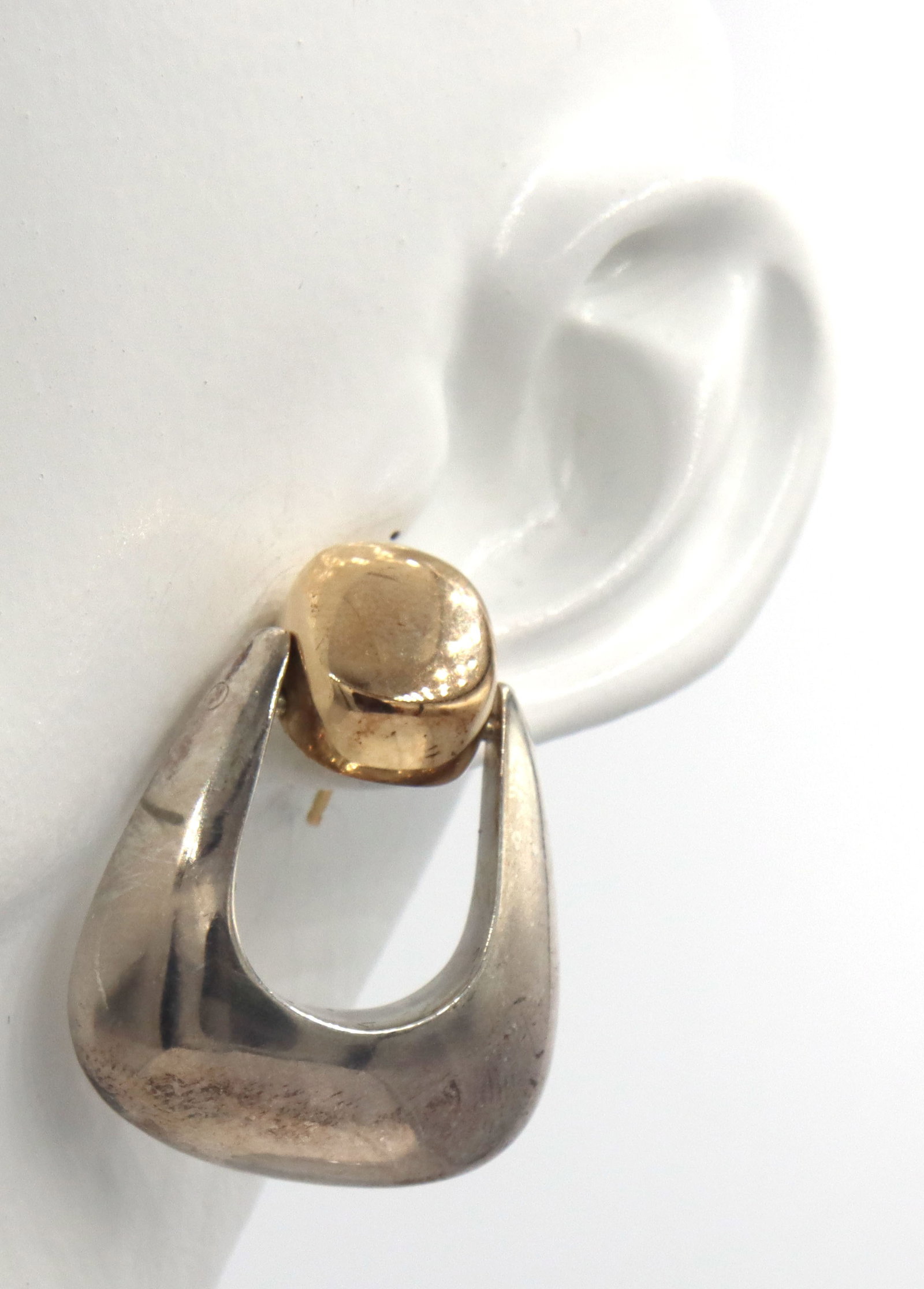 925 Sterling silver Bayanihan modernist post earrings (1 of 5)