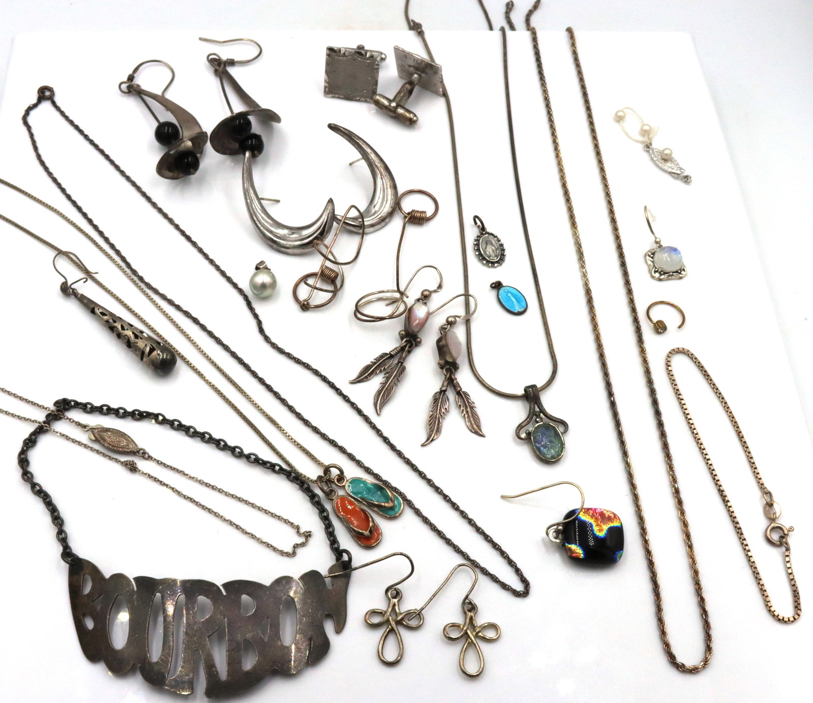 Big group lot of vintage 925 sterling silver mixed jewelry (1 of 14)