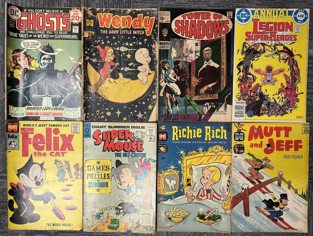 Vintage Comic Book Lot ? DC, Harvey, Marvel ? Ghosts, Wendy, Richie Rich, Felix, Legion Annual & Mor (1 of 10)