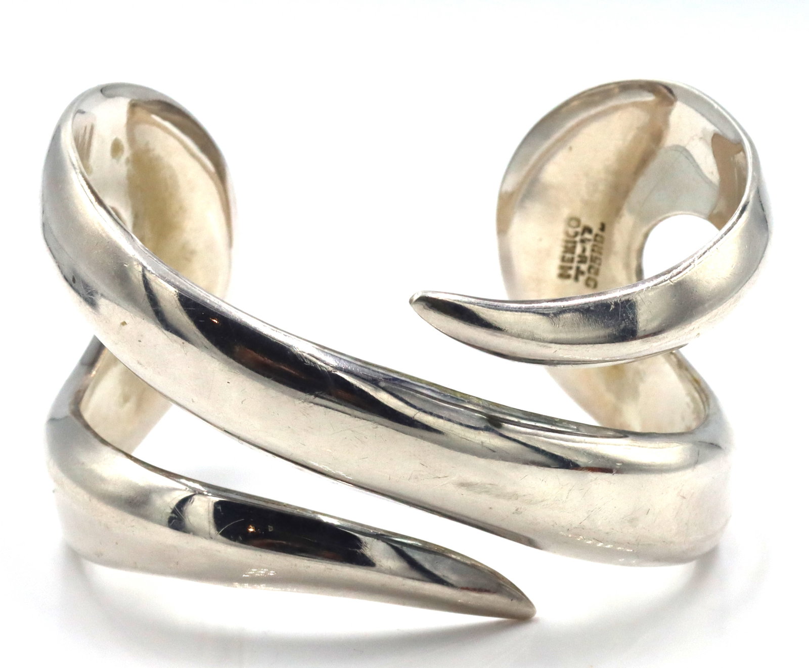 925 Sterling silver Mexico signed cuff bangle (1 of 7)
