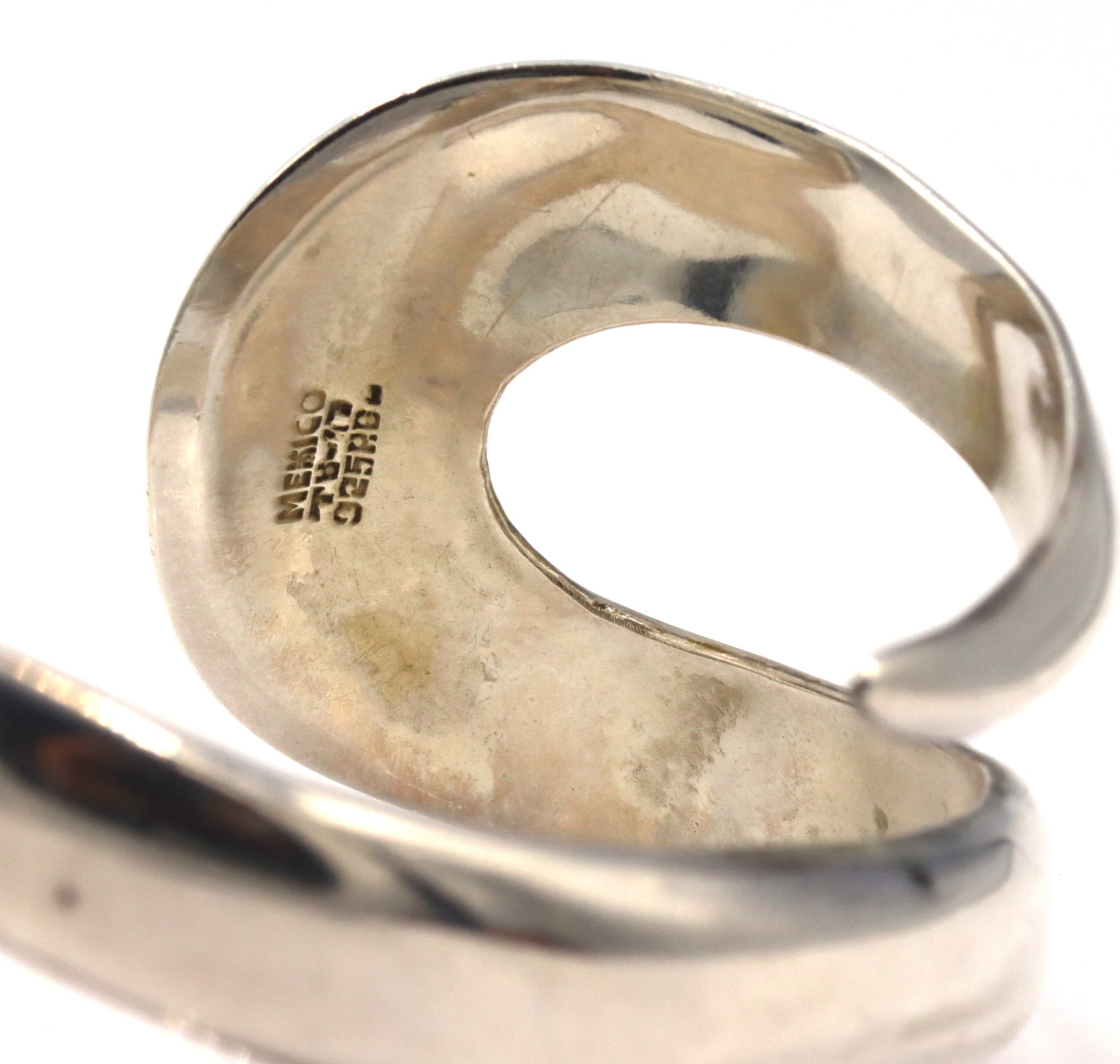 925 Sterling silver Mexico signed cuff bangle - 4