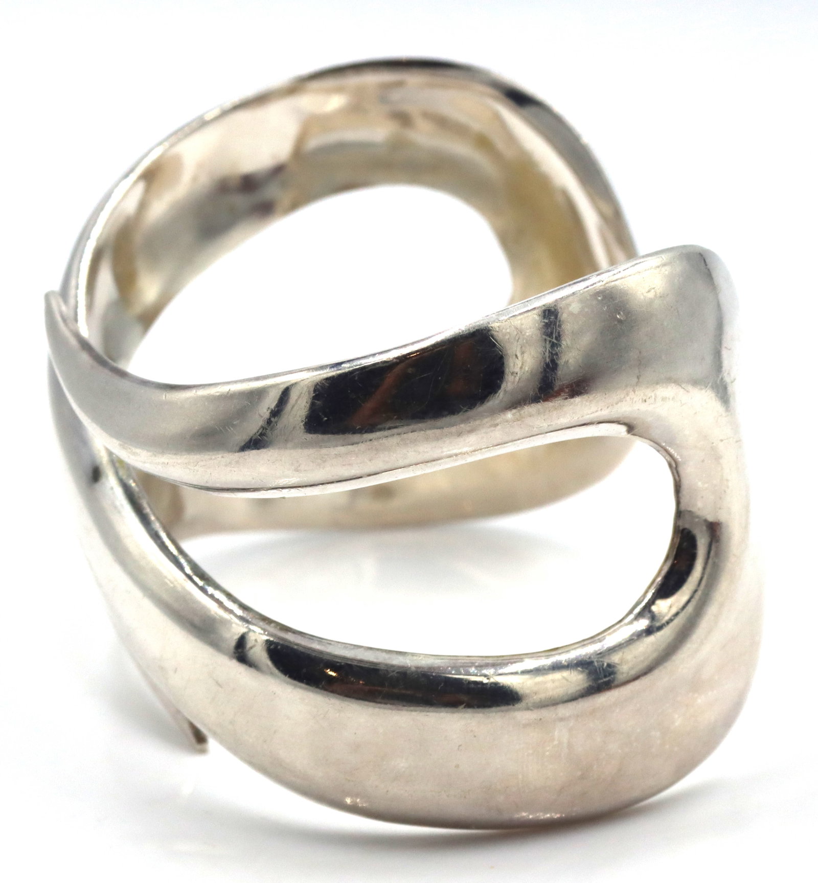 925 Sterling silver Mexico signed cuff bangle - 5