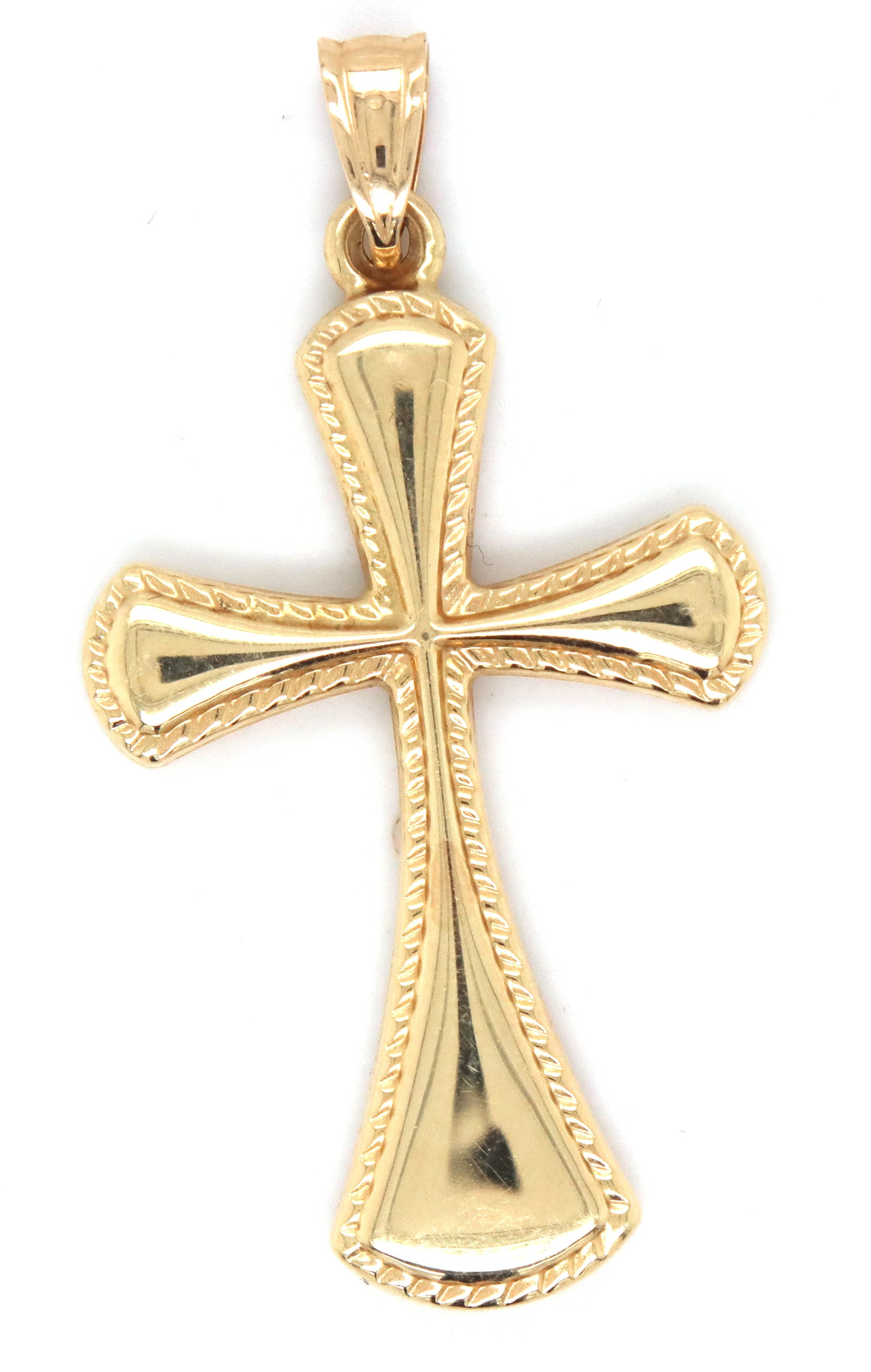 14kt Yellow gold cross pendant (1 of 3)
