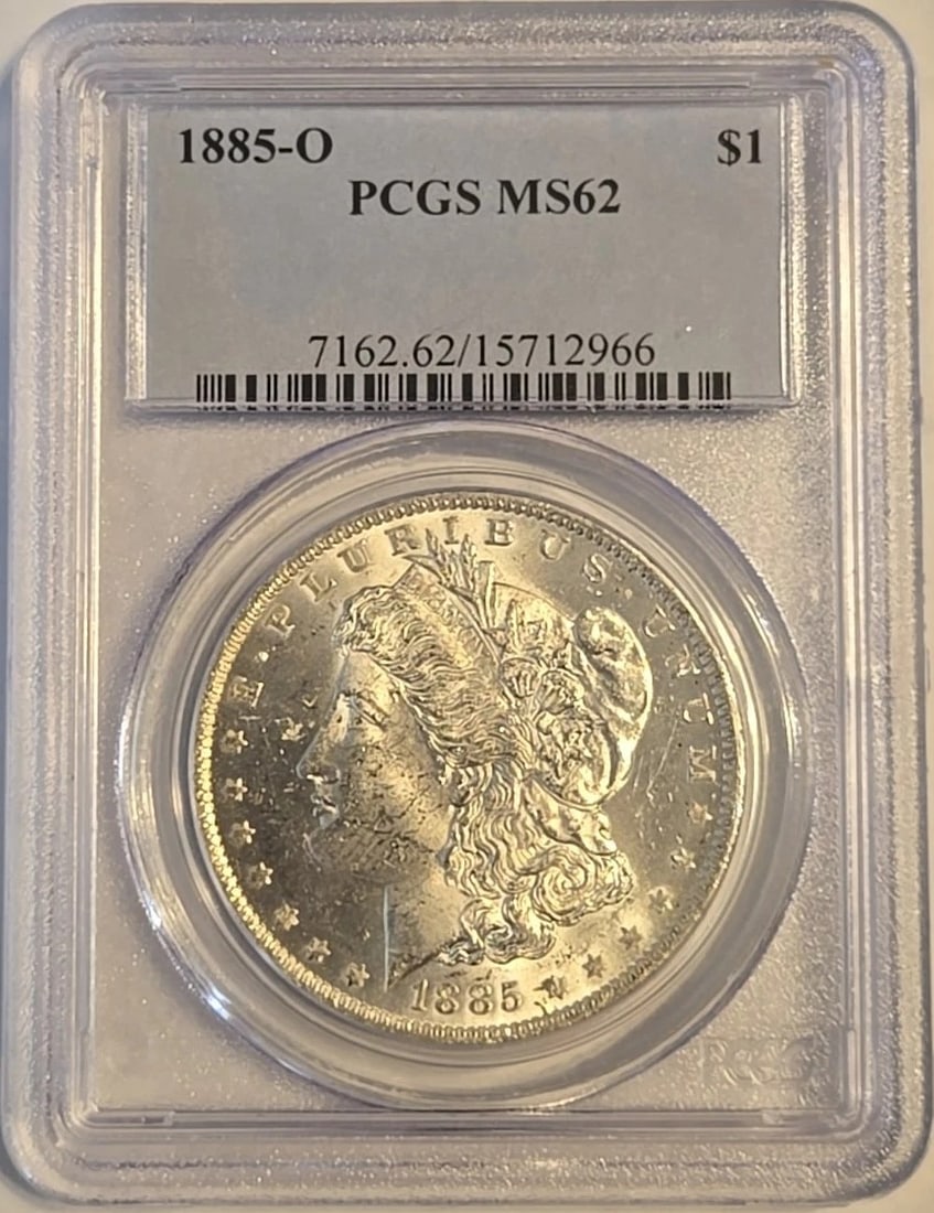 1885-O Morgan Silver Dollar PCGS MS62 Certified (1 of 2)