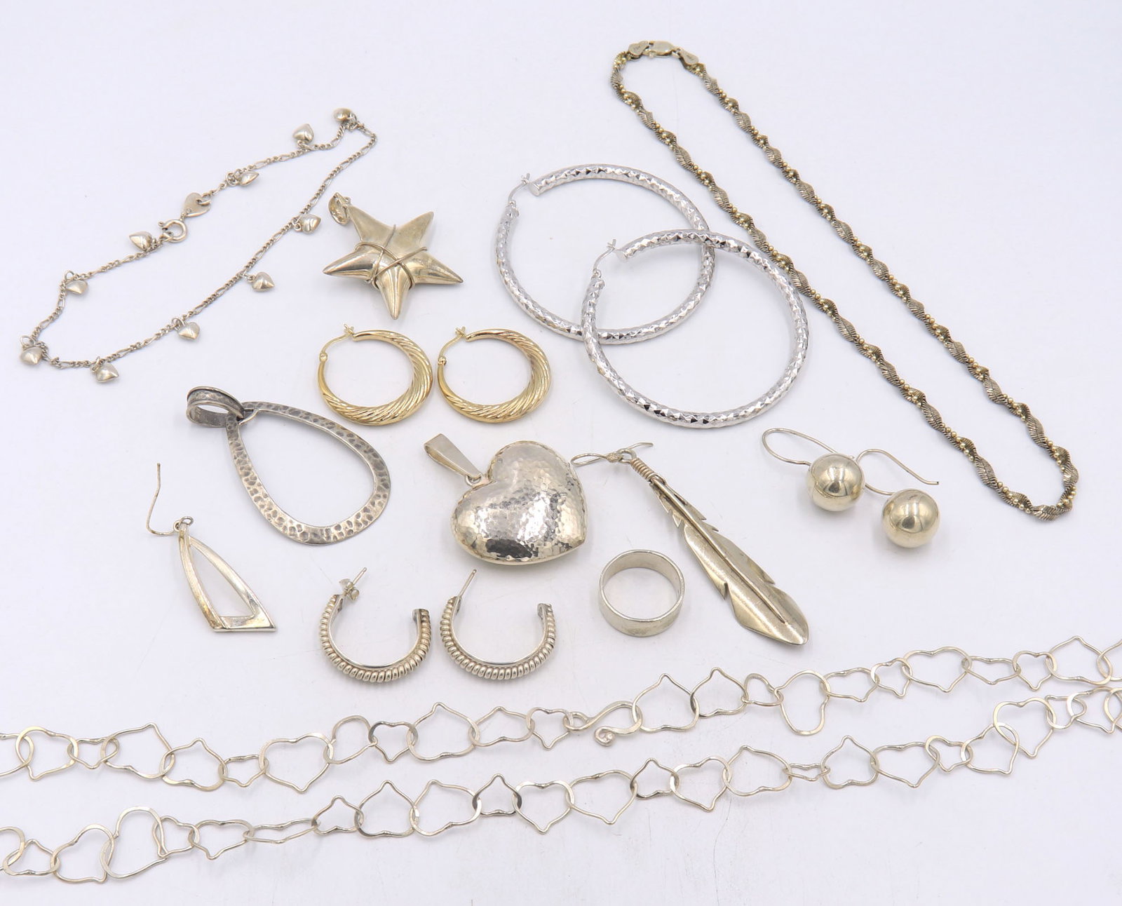 Group Lot of Vintage 925 Sterling Silver Jewelry (1 of 16)