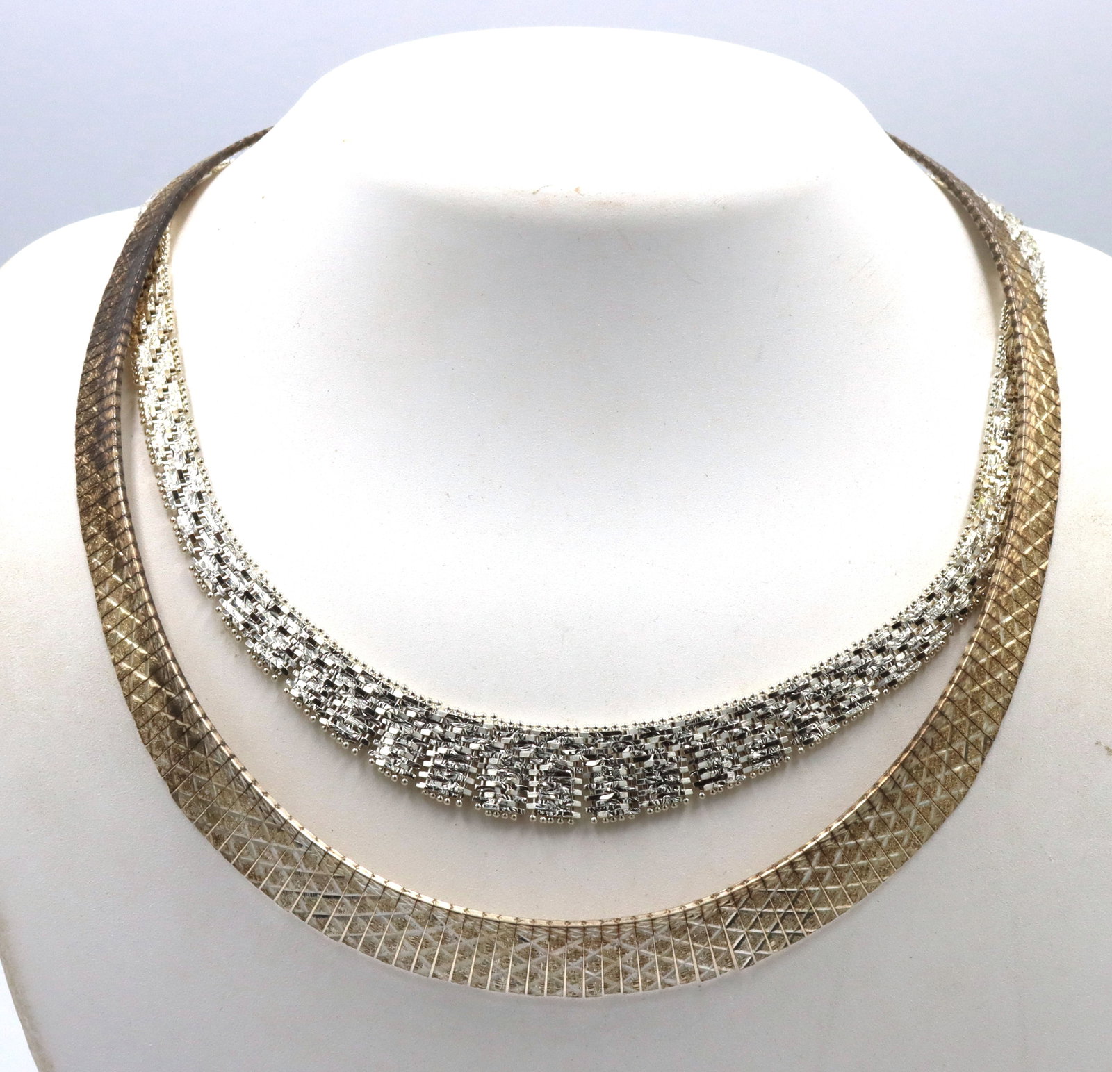 Group lot of 2 vintage 925 sterling silver necklaces (1 of 6)