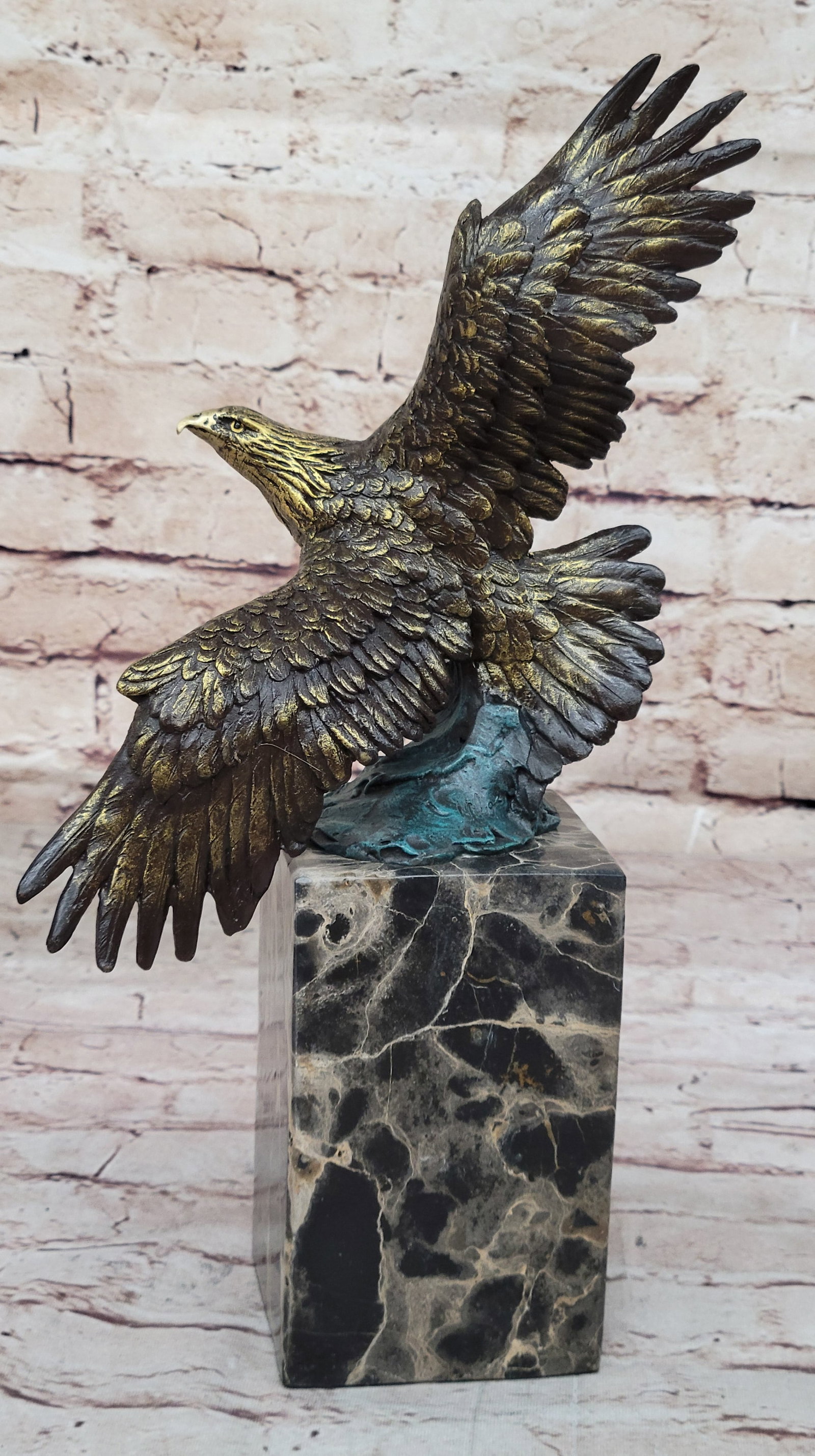American Bald Eagle Bronze Statue - 3
