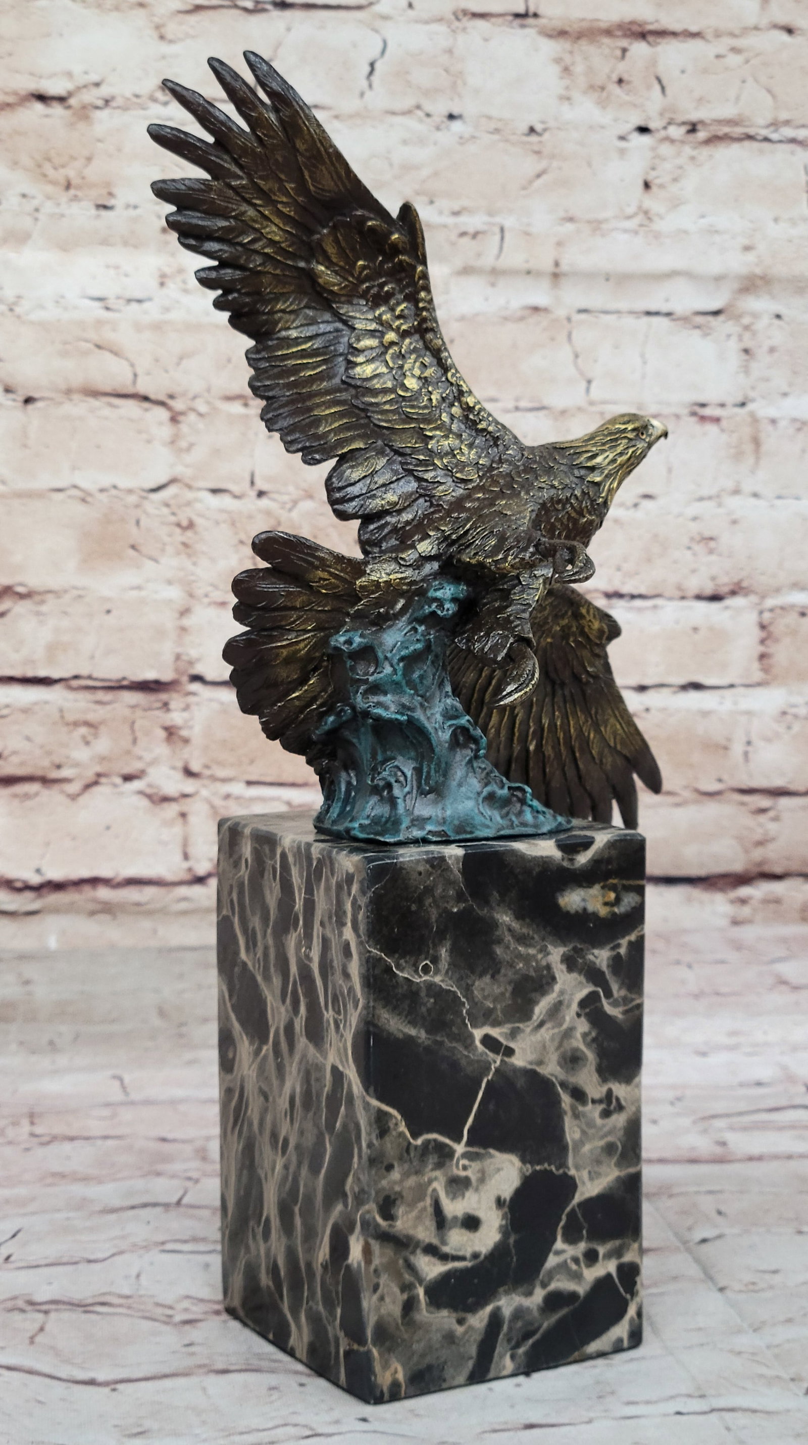 American Bald Eagle Bronze Statue - 4