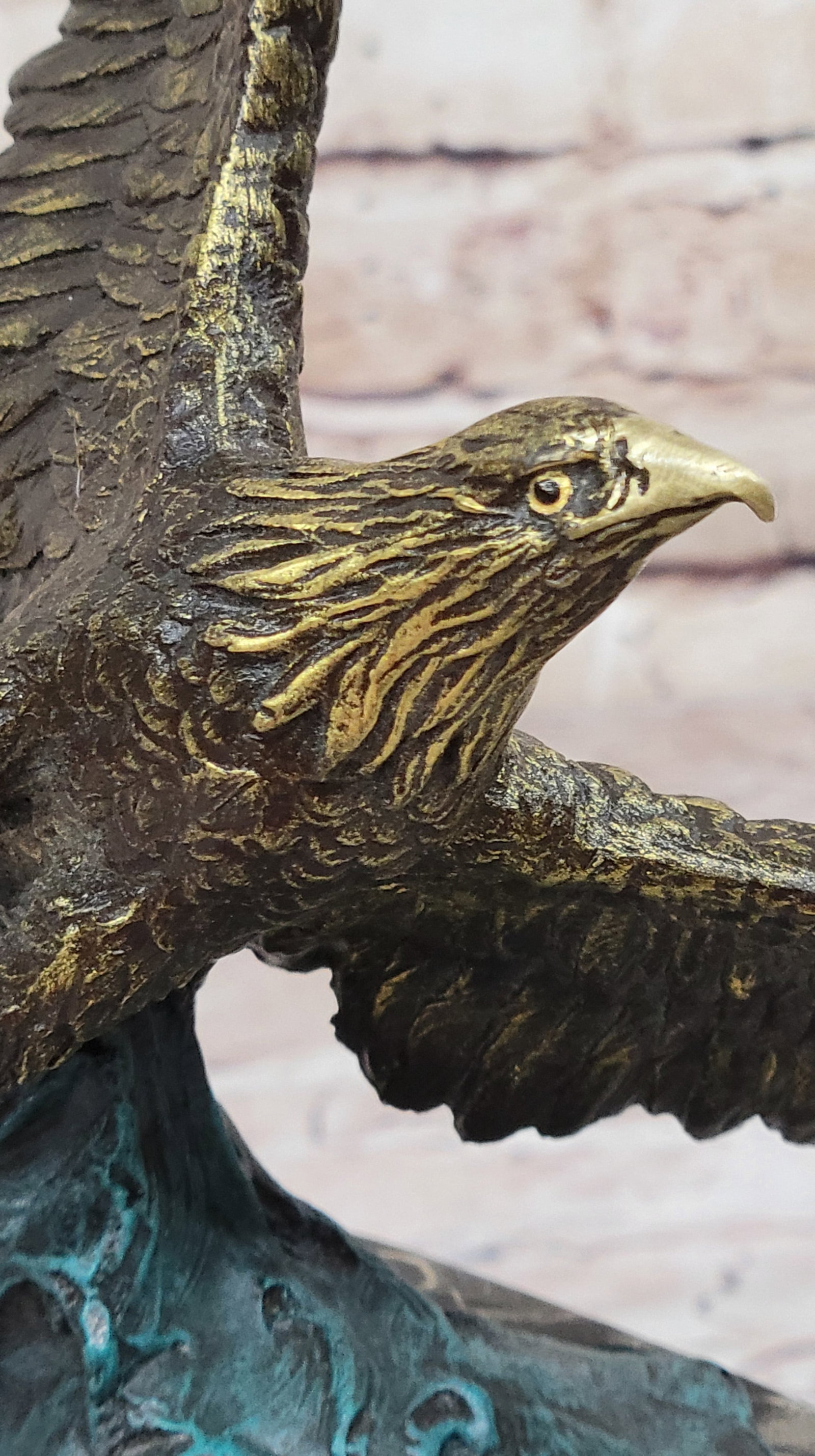 American Bald Eagle Bronze Statue - 6
